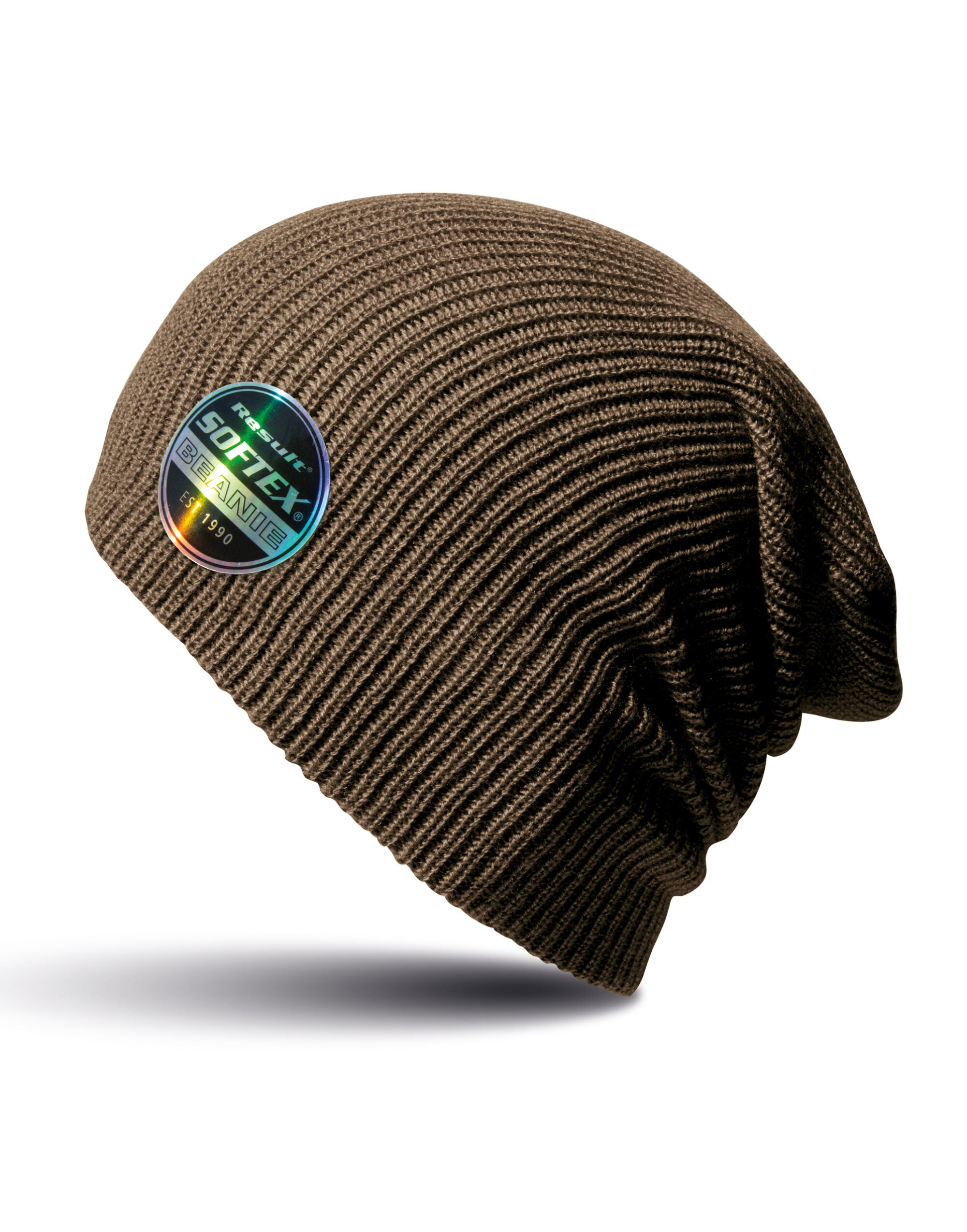 Result Core Softex Beanie Hat rc031x - Chocolate O S - Customisable Hats
