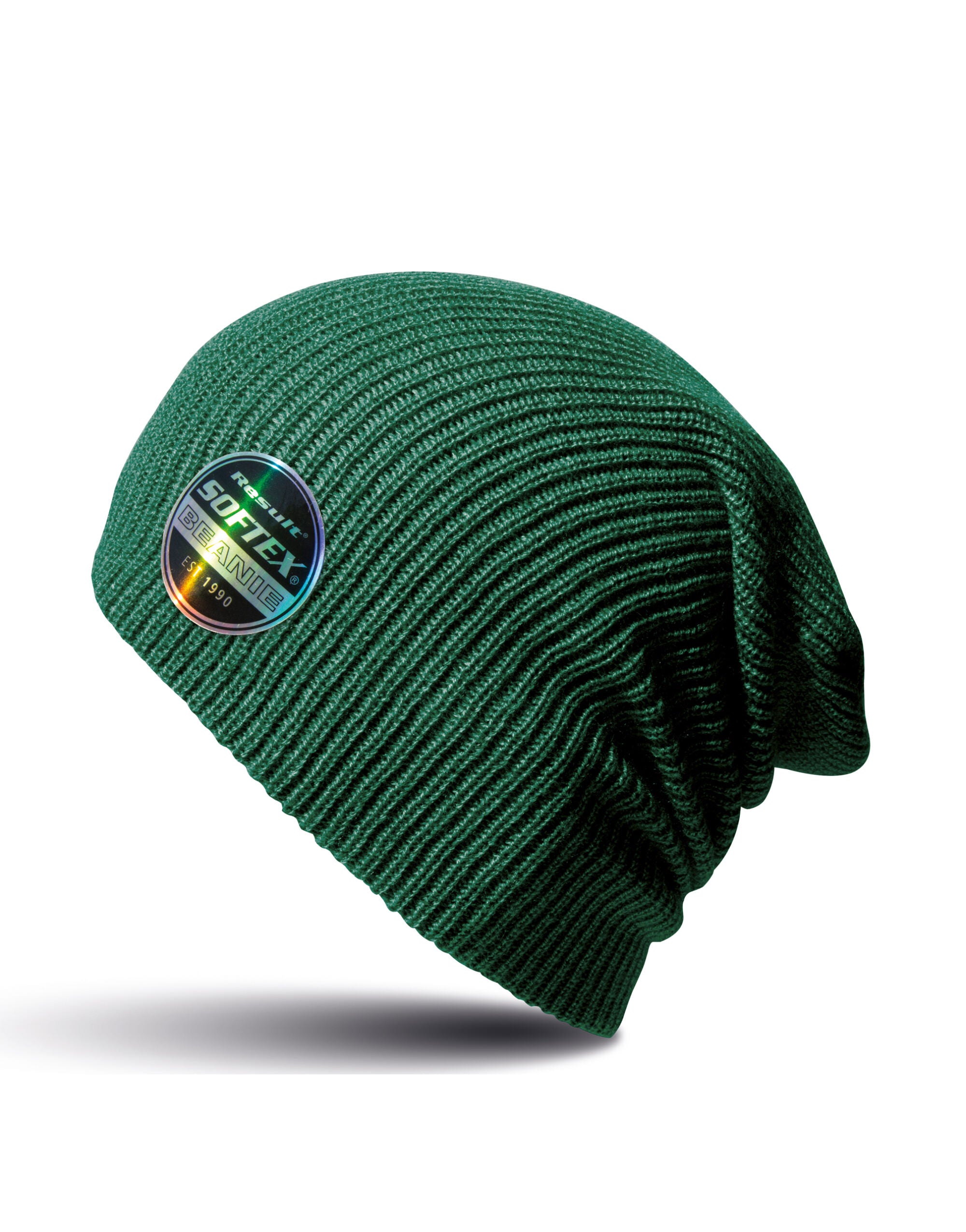 Result Core Softex Beanie Hat rc031x - Bottle Green O S - Customisable Hats