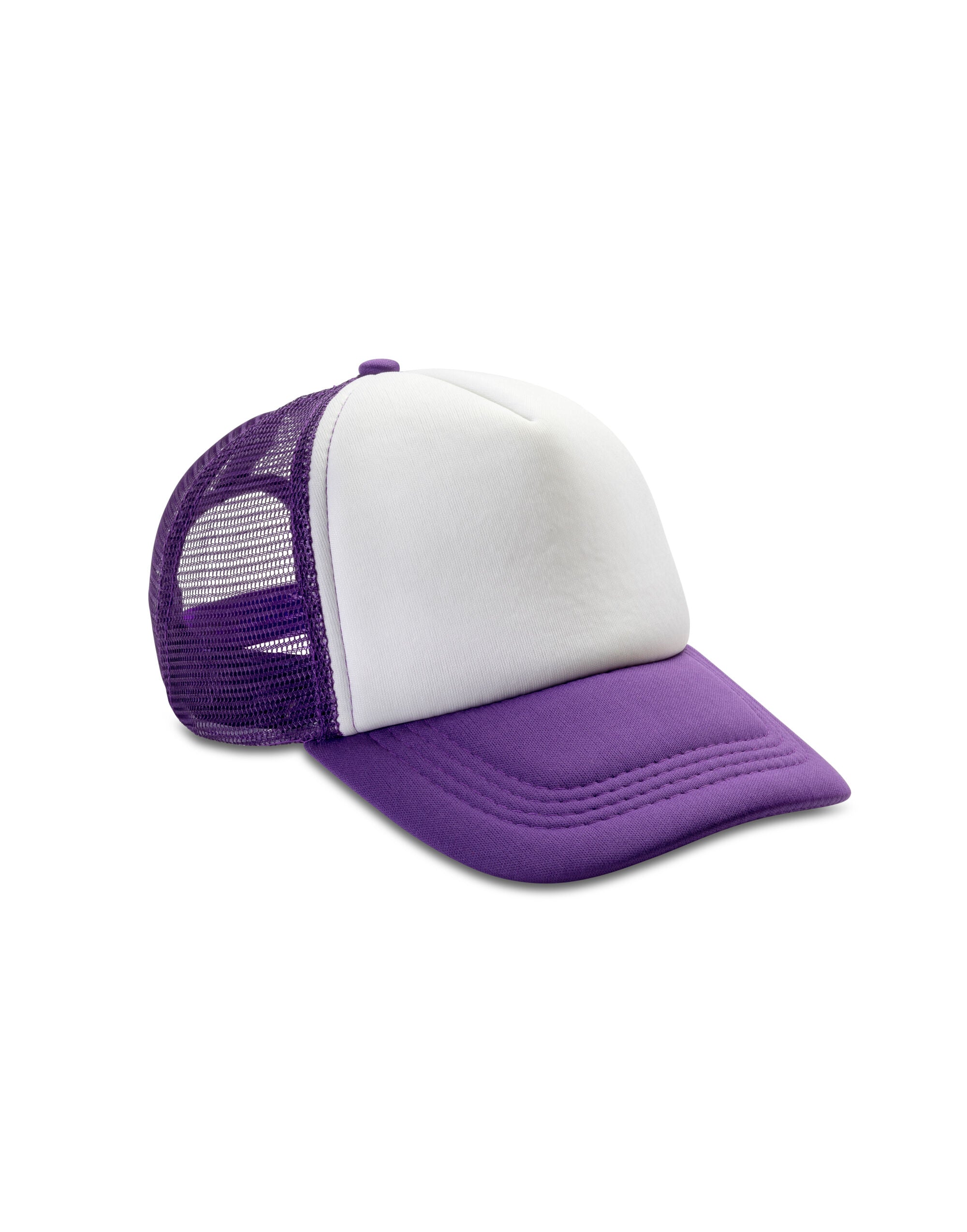 Result Headwear Detroit 12 Mesh Trucker rc089x - Purple White O S - Customisable Caps