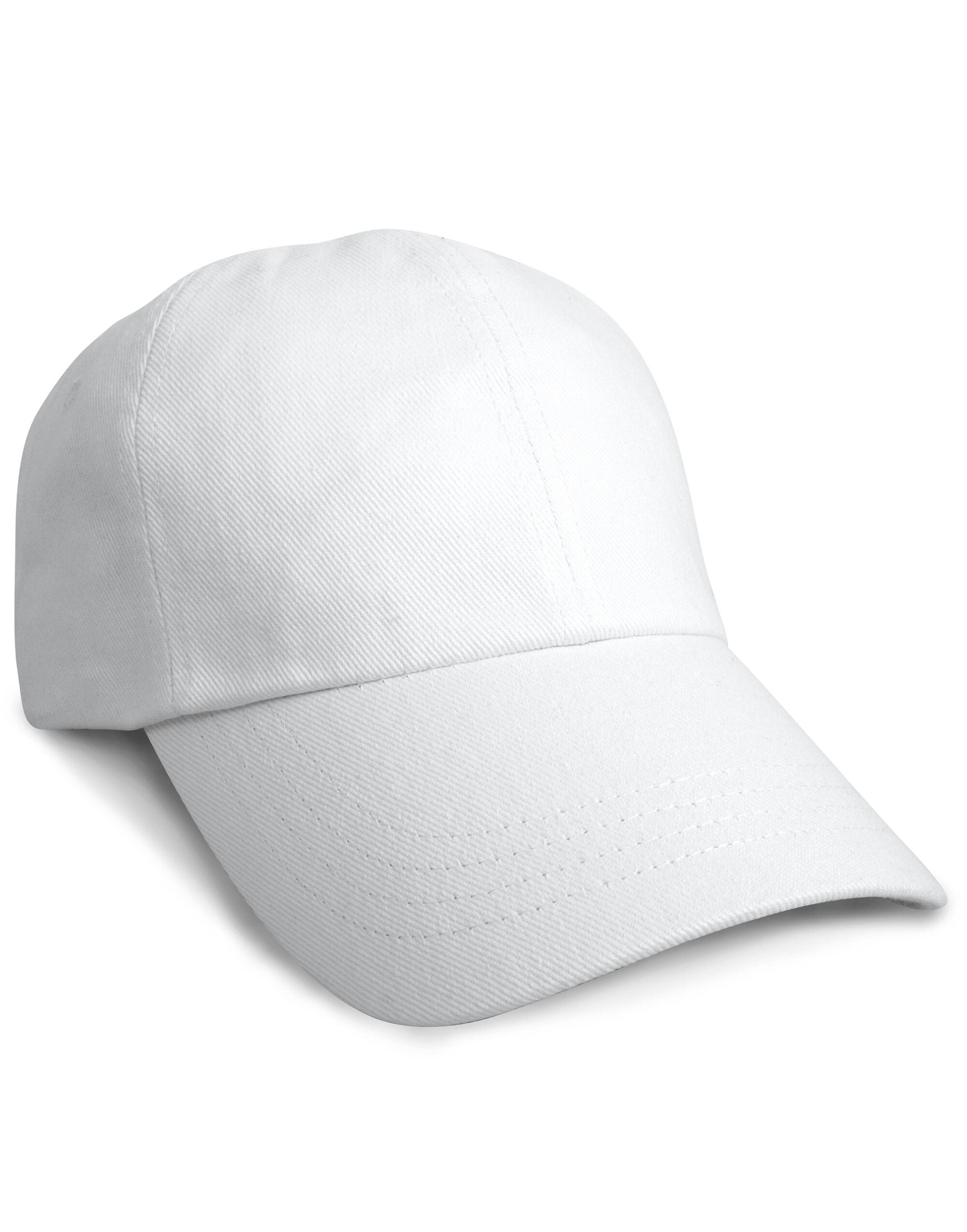 Result Heavy Cotton Pro Style Cap rc10 - White O S - Customisable Caps