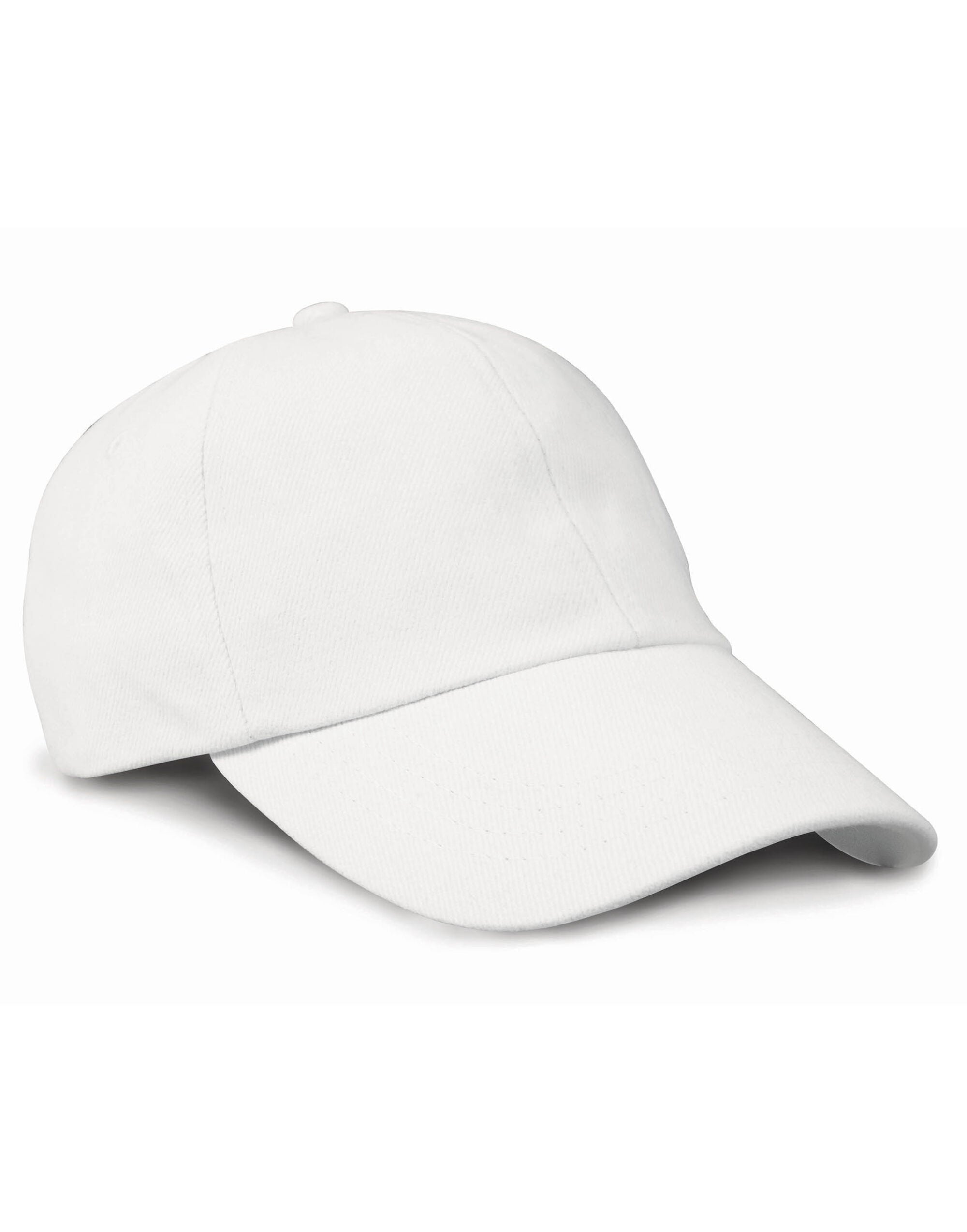 Result Low Profile Brushed Cotton Cap rc24 - White O S - Customisable Caps