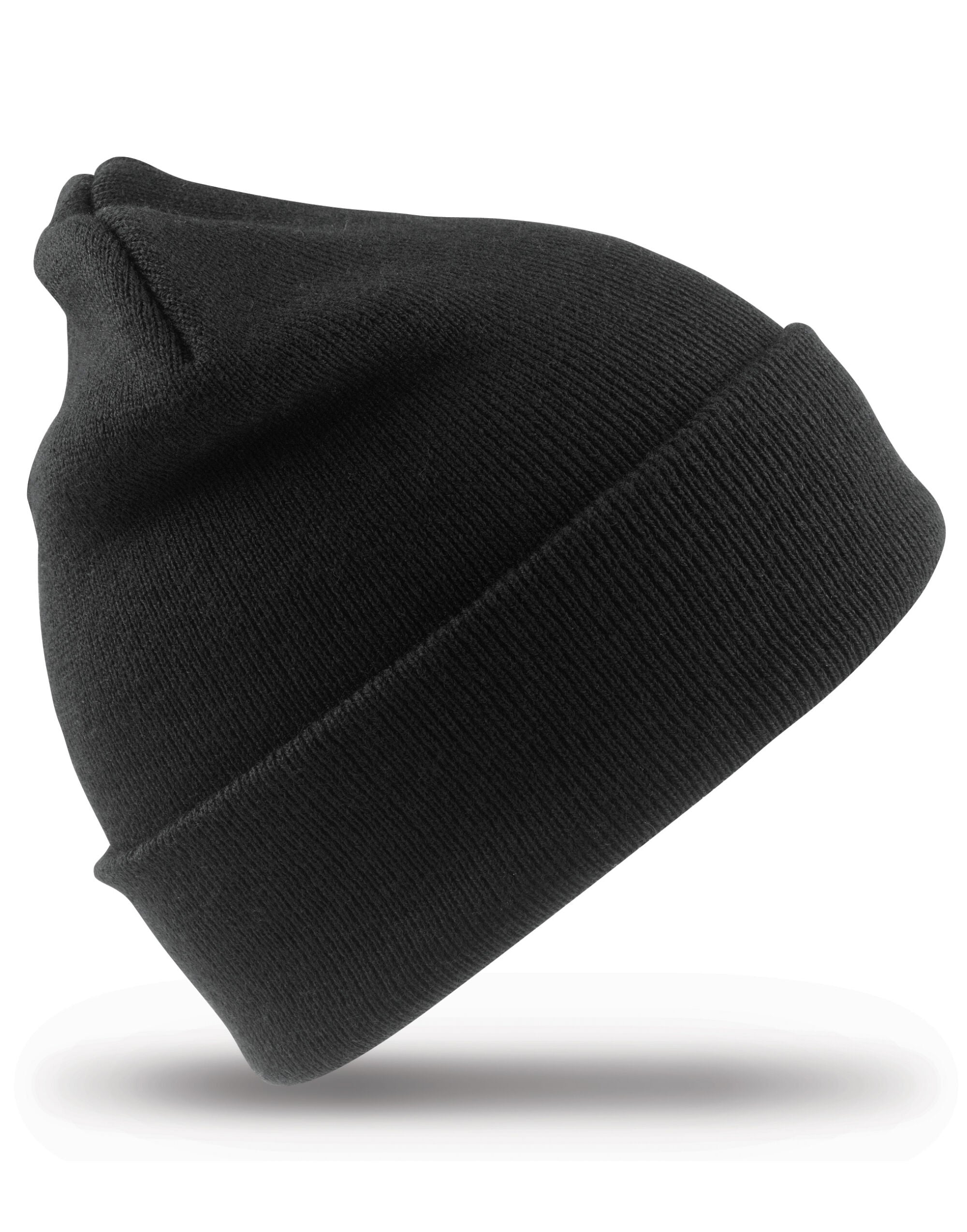 Result Winter Junior Woolly Ski Hat RC29J - Black O S - Customisable Hats
