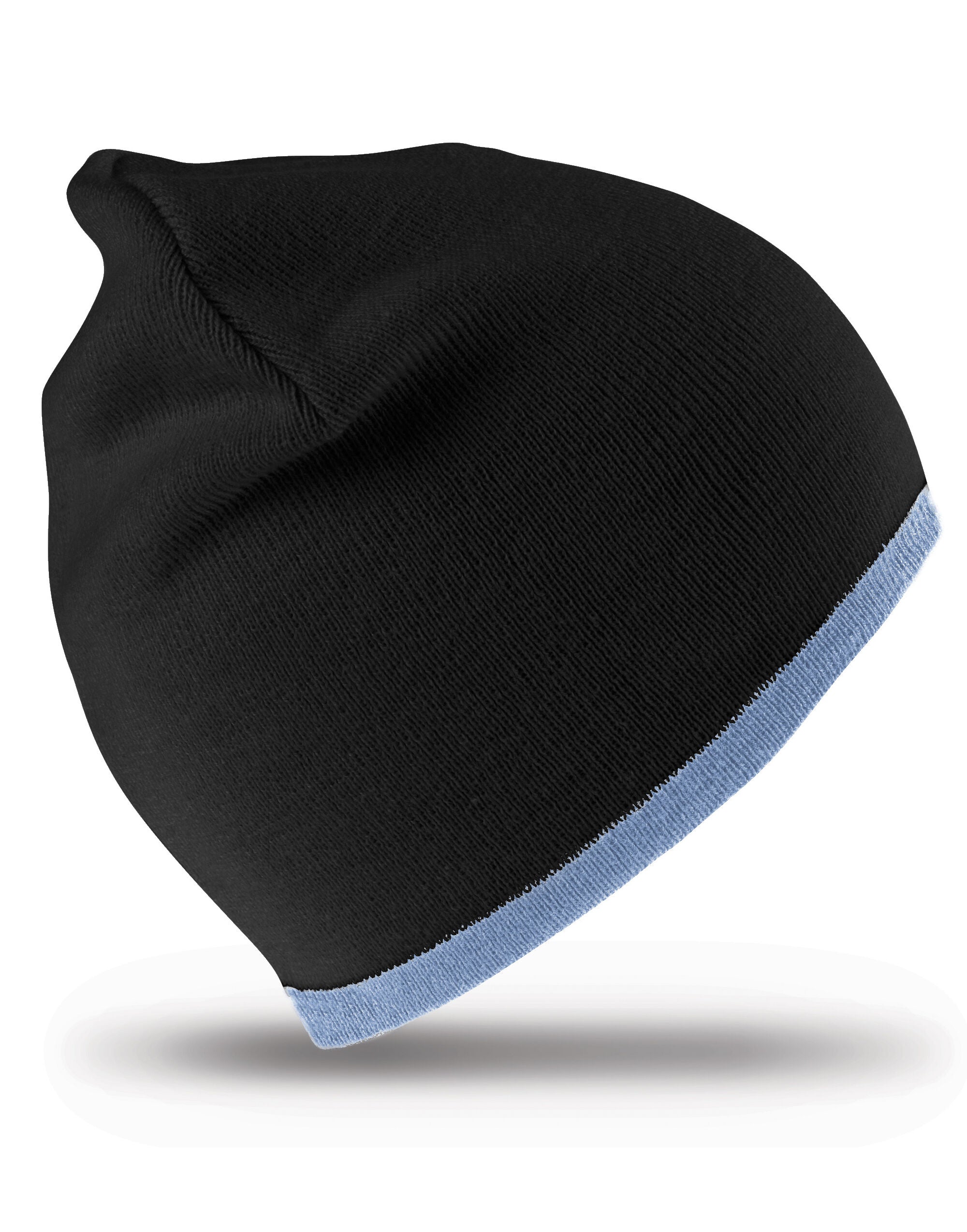 Result Winter Reversible Fashion Fit Hat rc46 - Black Sky O S - Customisable Hats