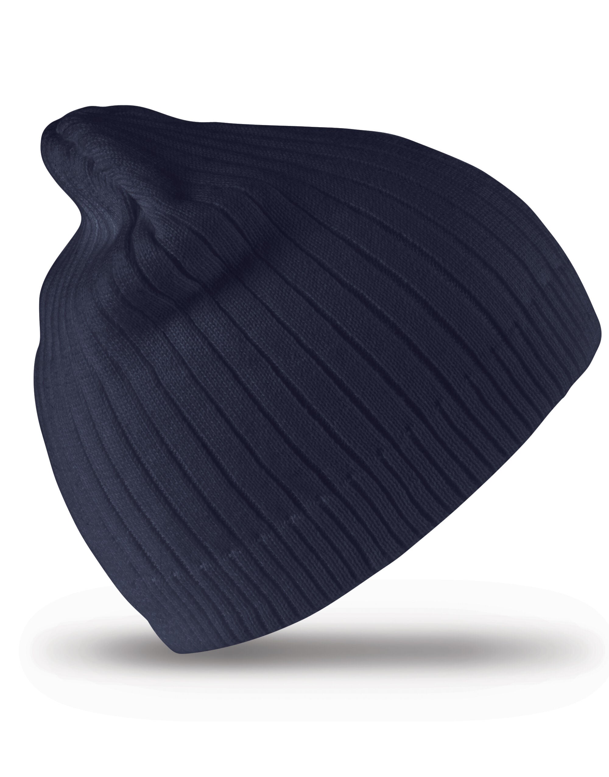 Result Winter Essentials Result Winter Double Knit Cotton Beanie RC74 - Navy O S - Customisable