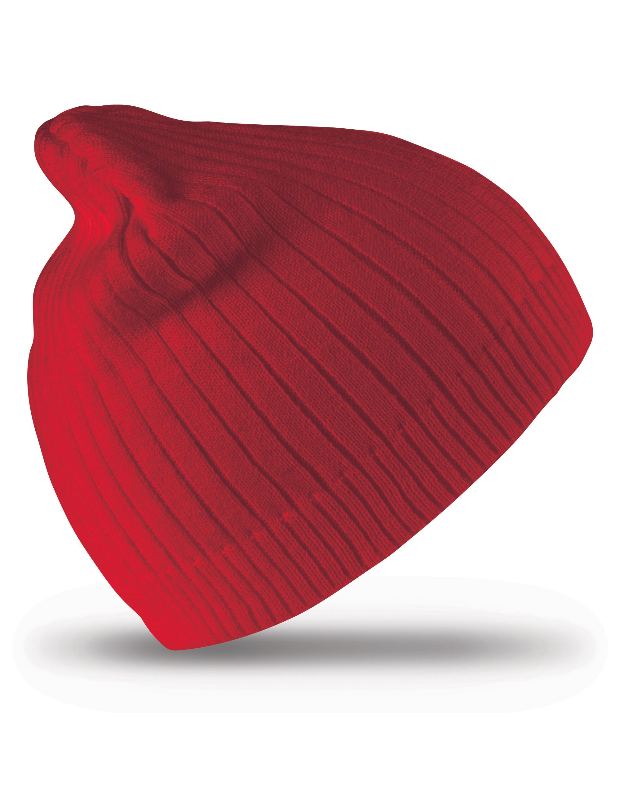 Result Winter Essentials Result Winter Double Knit Cotton Beanie RC74 - Red O S - Customisable