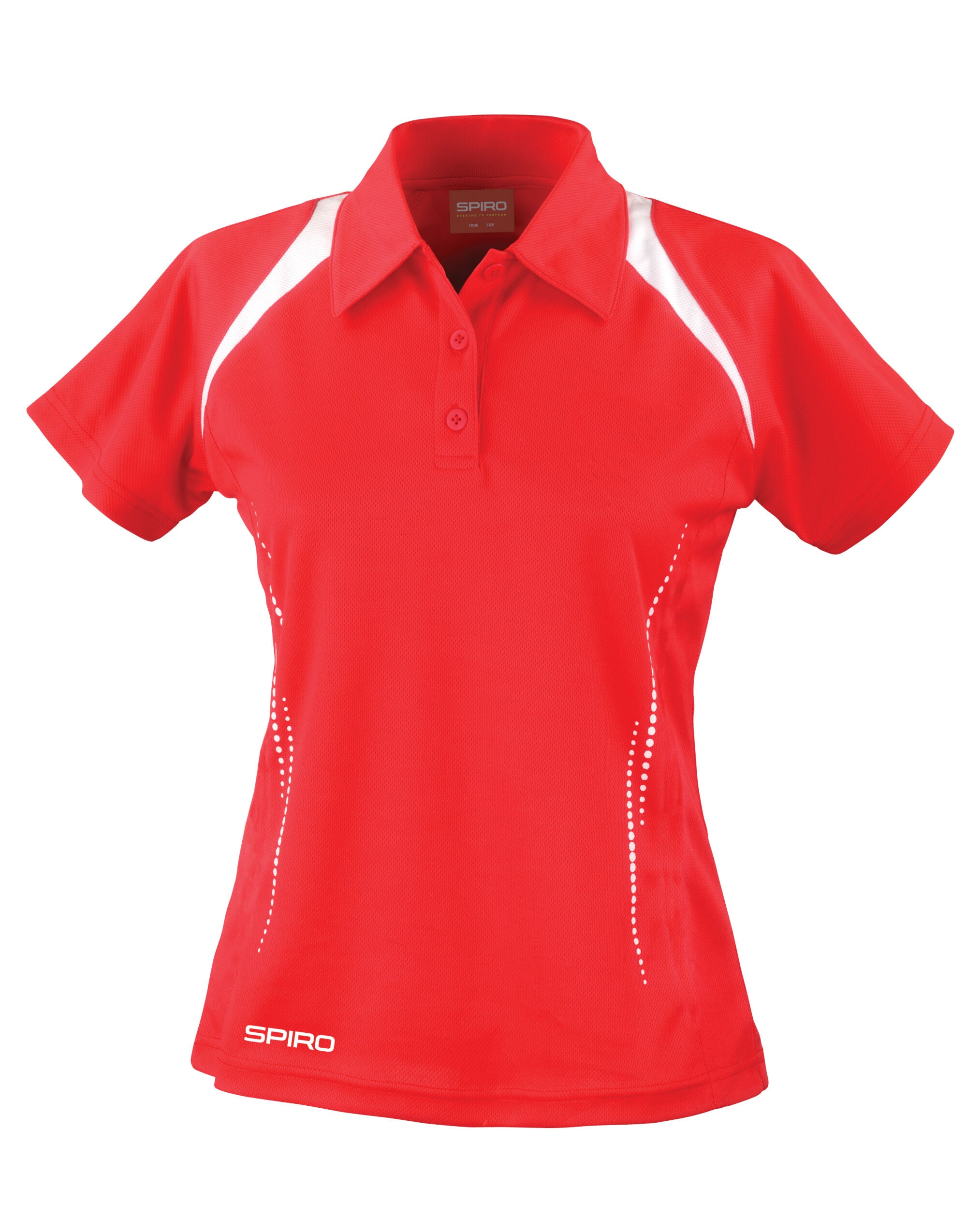 Spiro Ladies Team Spirit Polo Shirt S177F - Red White - Customisable Polos