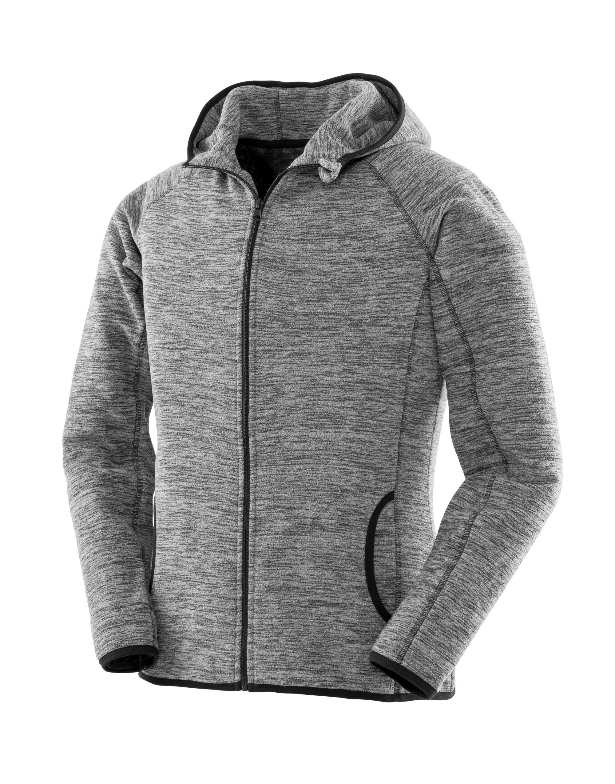 Spiro Fitness Womens Microfleece Hoodie s245f - Grey Black - Customisable Hoodies
