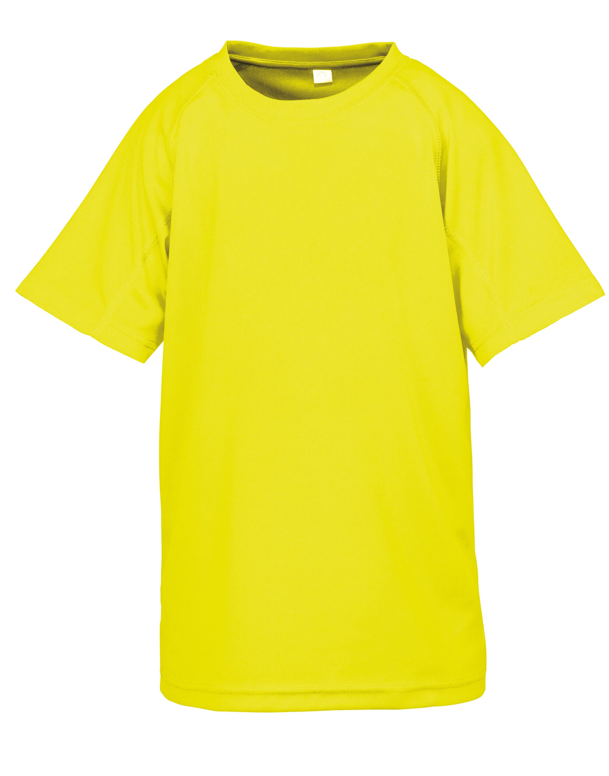 Spiro Impact Junior Pformance Aircool T s287j - Floro Yellow - Customisable Sportswear