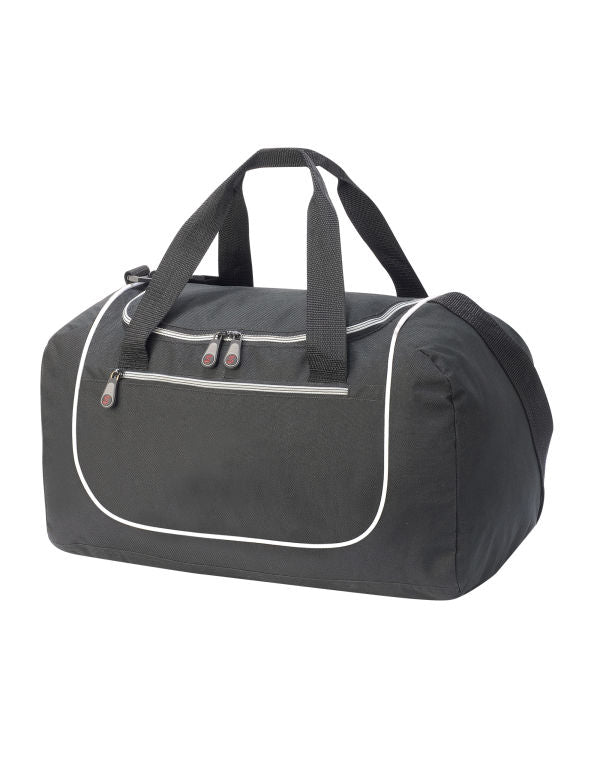 Shugon Rhodes Sports Holdall sh1577 - Black White O S - Customisable Bags
