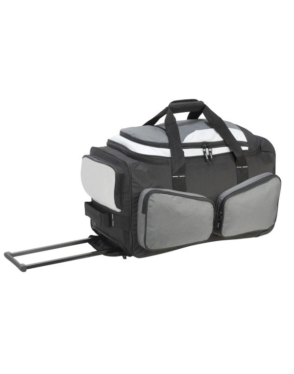 Shugon Detroit Trolley Holdall sh6090 - Dark Grey Black Off White O S - Customisable Bags