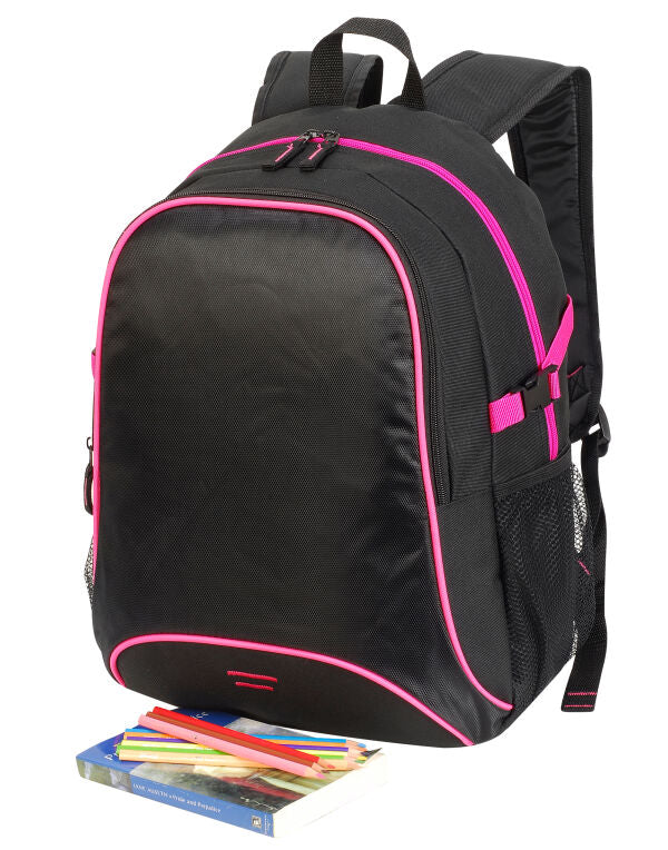 Shugon Osaka Backpack SH7677 - Black Hot Pink O S - Customisable Bags
