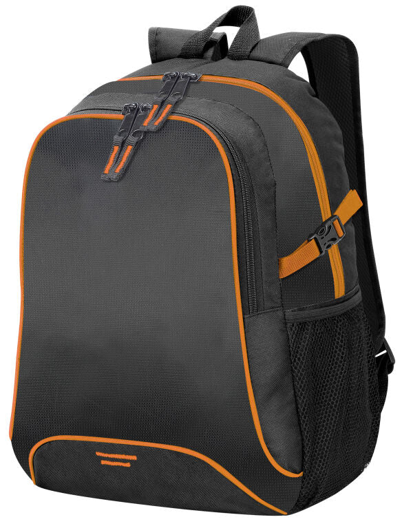 Shugon Osaka Backpack SH7677 - Black Orange O S - Customisable Bags