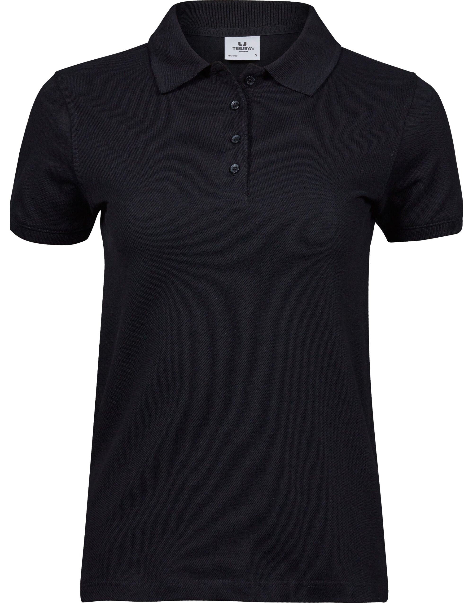 Tee Jays Ladies Heavy Polo TJ1401 - Black - Customisable Polos