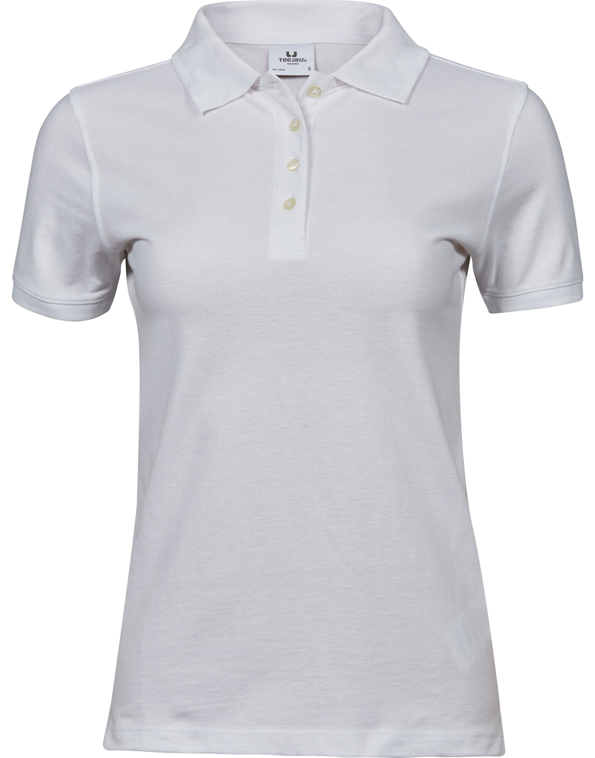 Tee Jays Ladies Heavy Polo TJ1401 - White - Customisable Polos