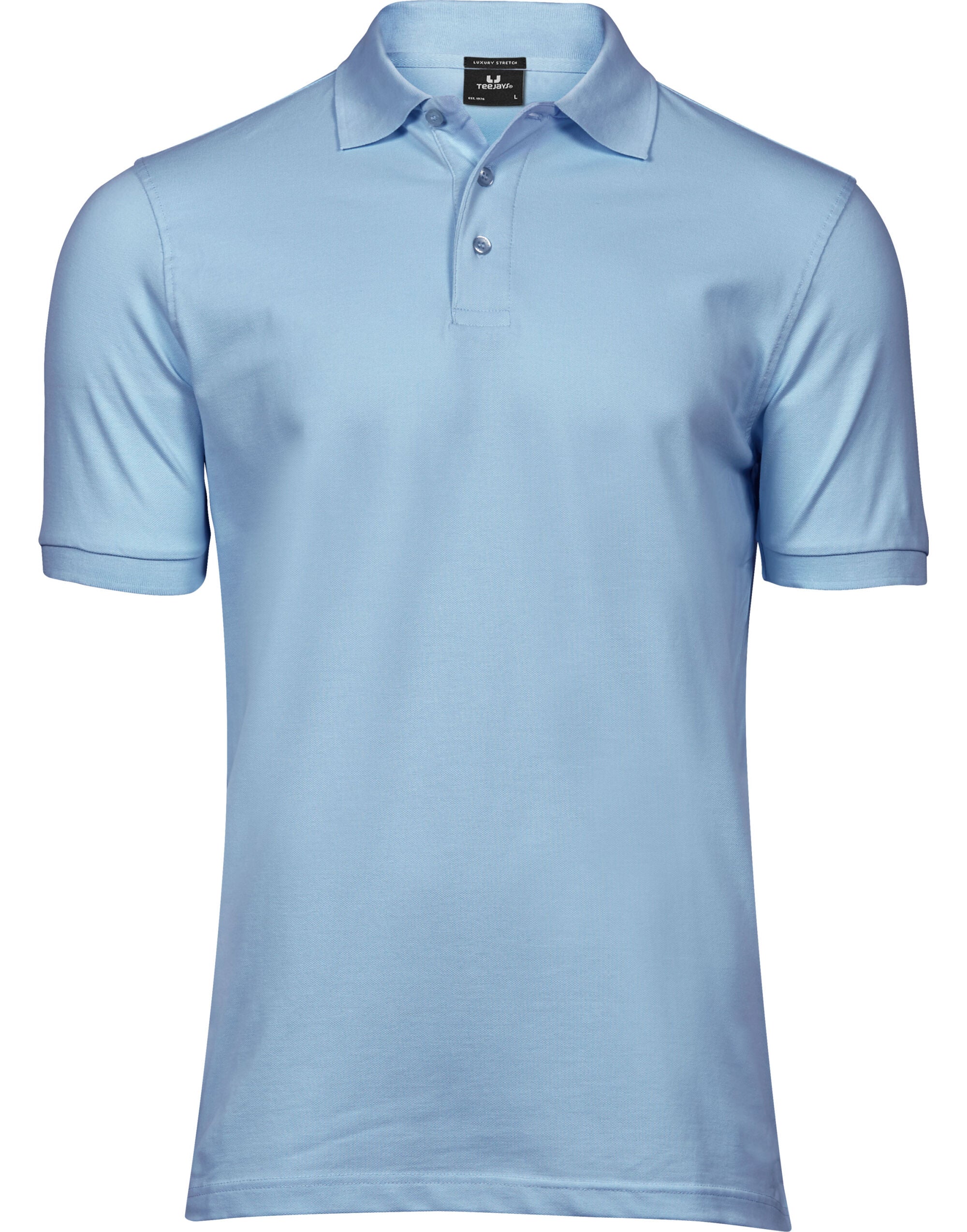 Mens Luxury Stretch Polo Shirt TJ1405 - light-blue - Customisable Polo Shirts