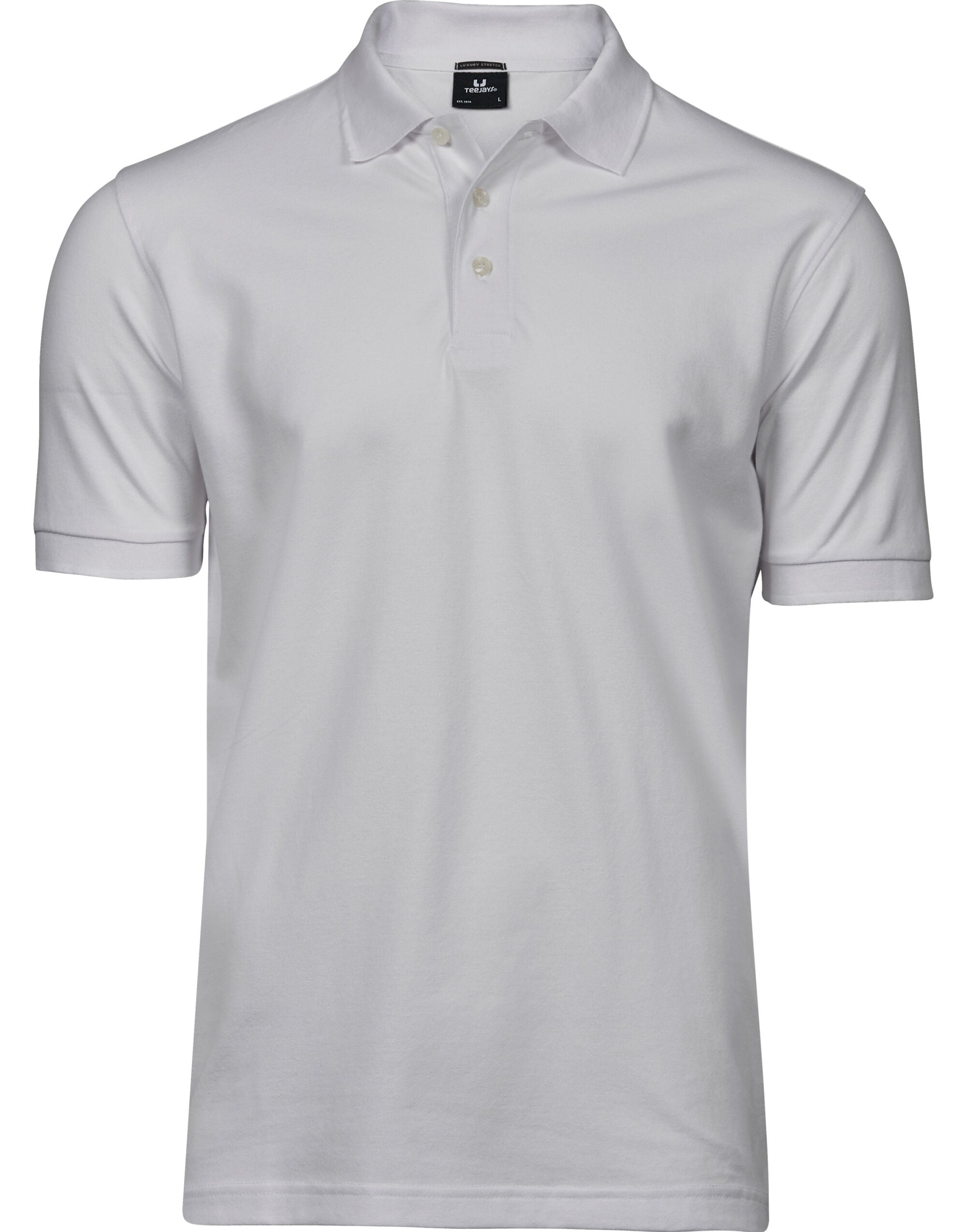 Mens Luxury Stretch Polo Shirt TJ1405 - white - Customisable Polo Shirts