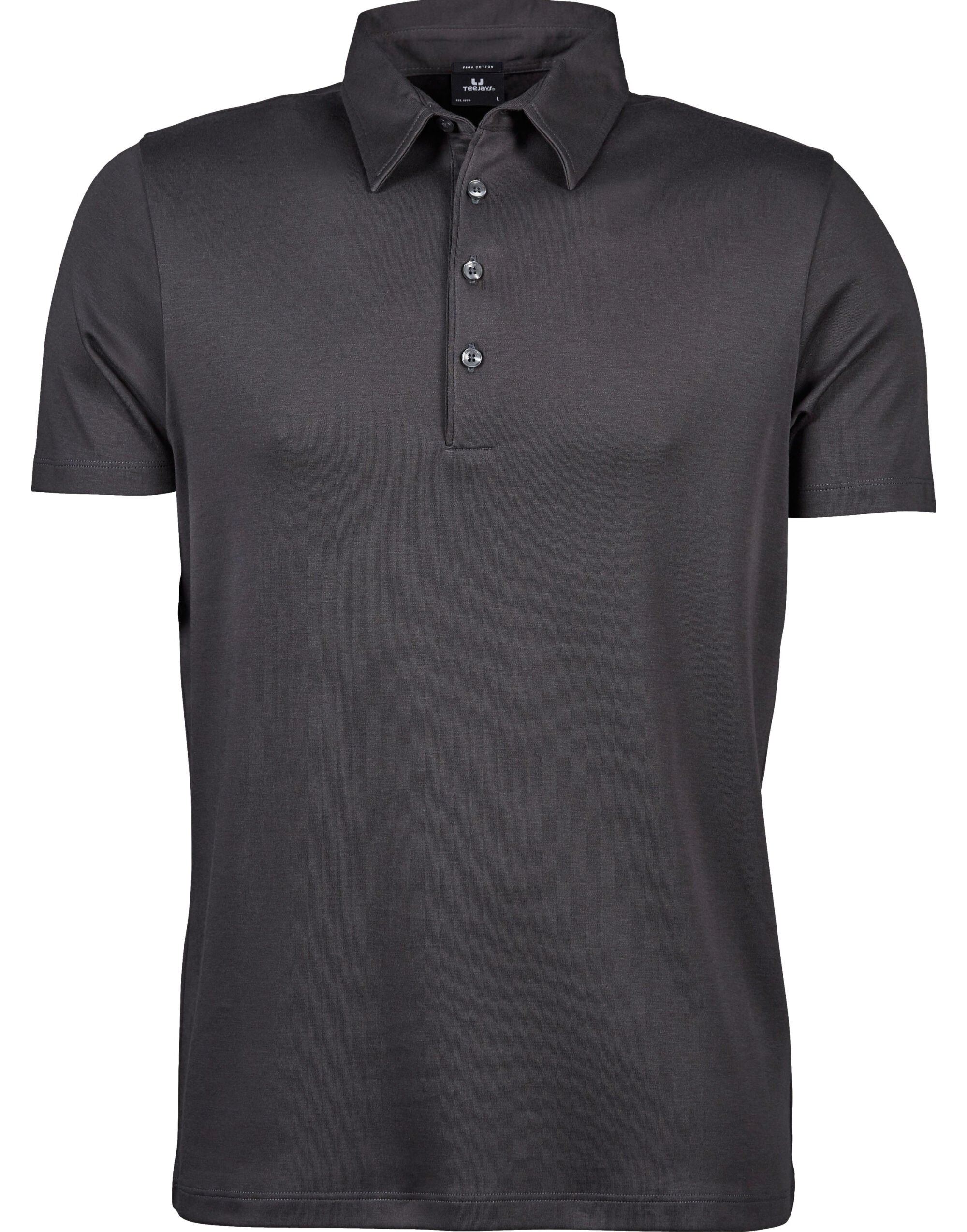 Tee Jays Mens Pima Cotton Polo TJ1440 - Dark Grey - Customisable Polos