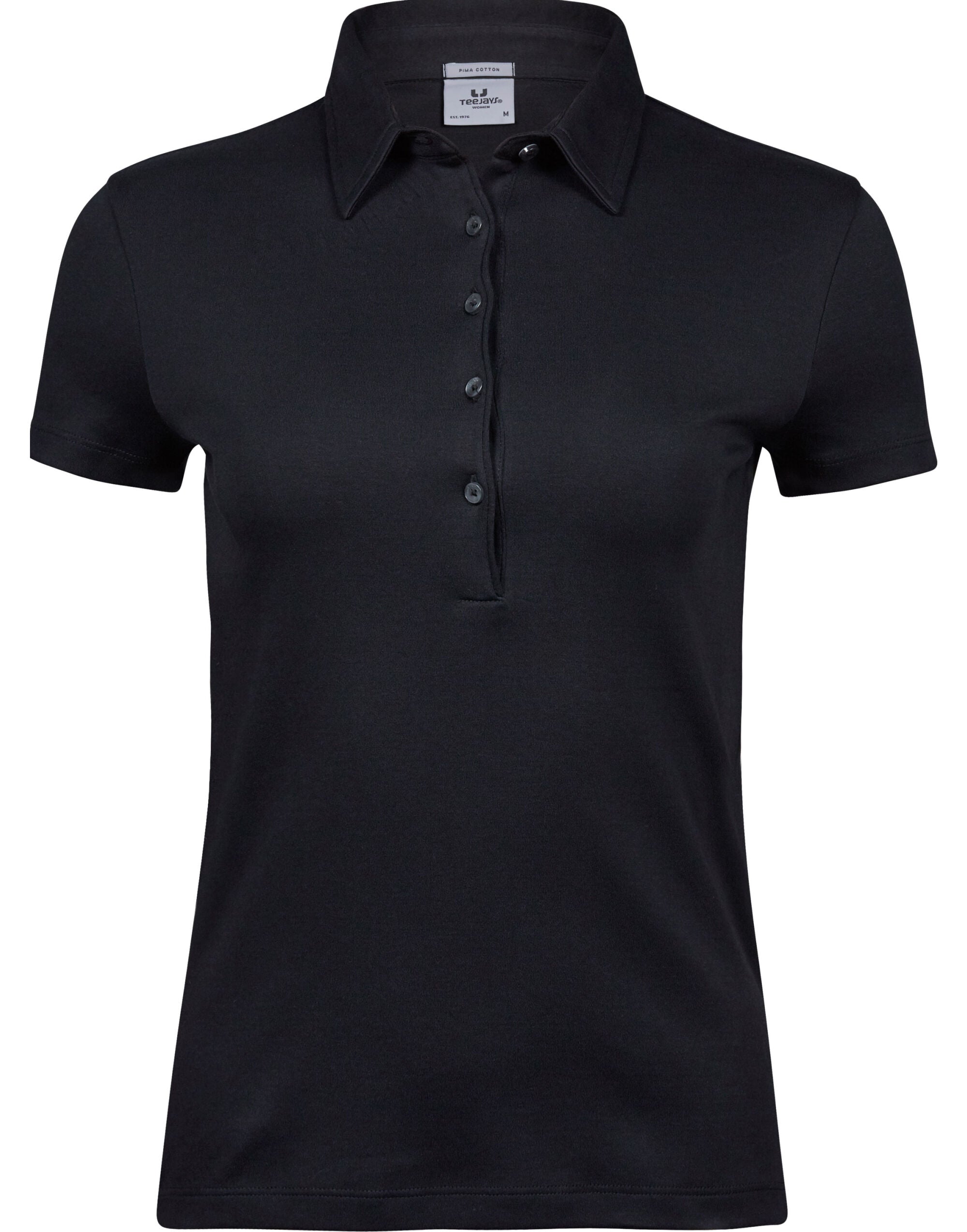 Tee Jays Ladies Pima Cotton Polo TJ1441 - Black - Customisable Polos