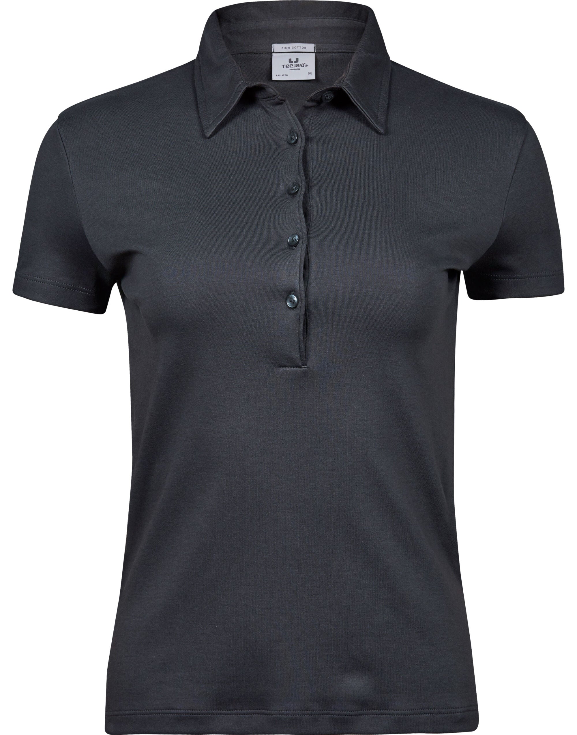 Tee Jays Ladies Pima Cotton Polo TJ1441 - Dark Grey - Customisable Polos