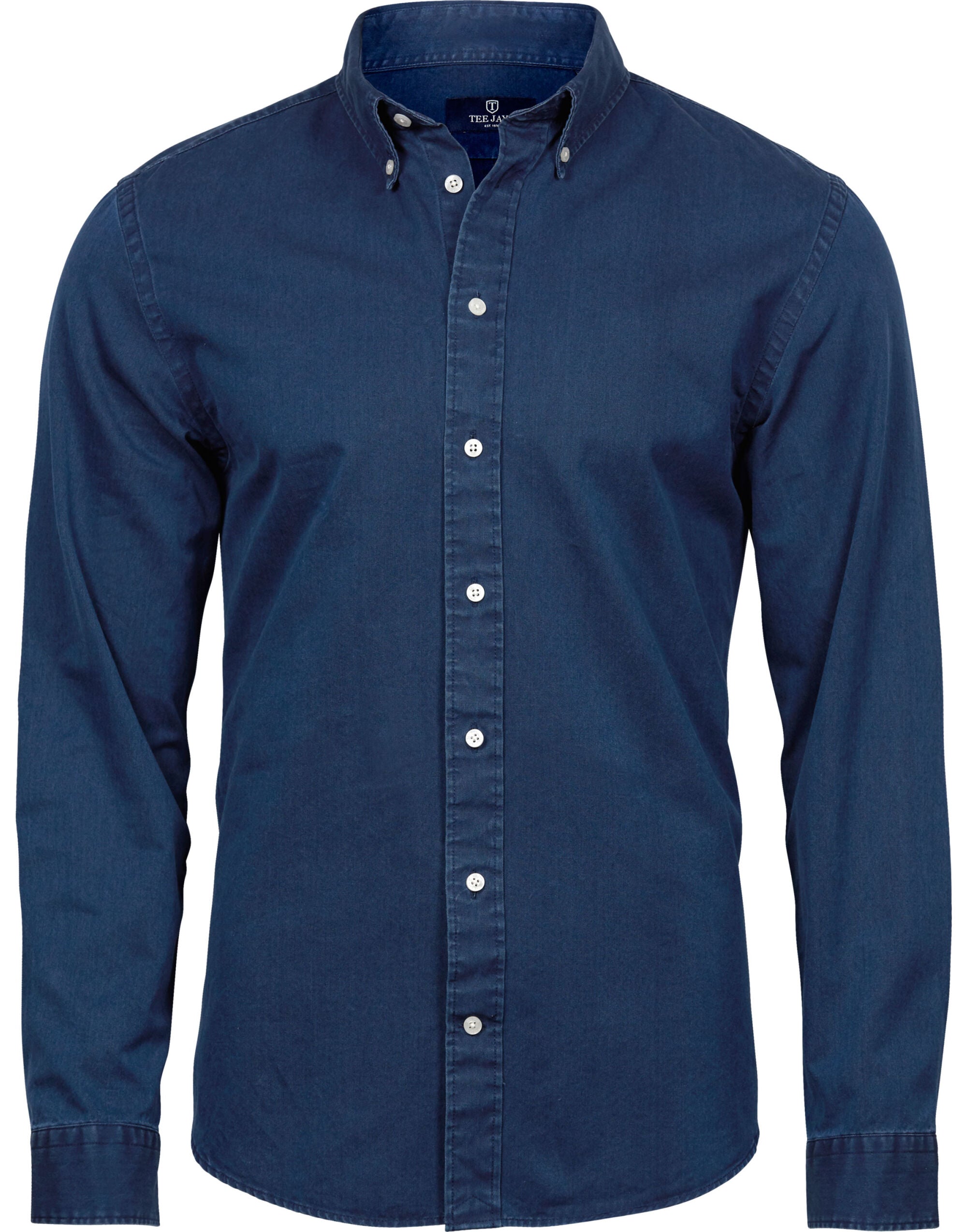 Tee Jays Mens Casual Twill Shirt TJ4002 - Indigo - Customisable Shirts