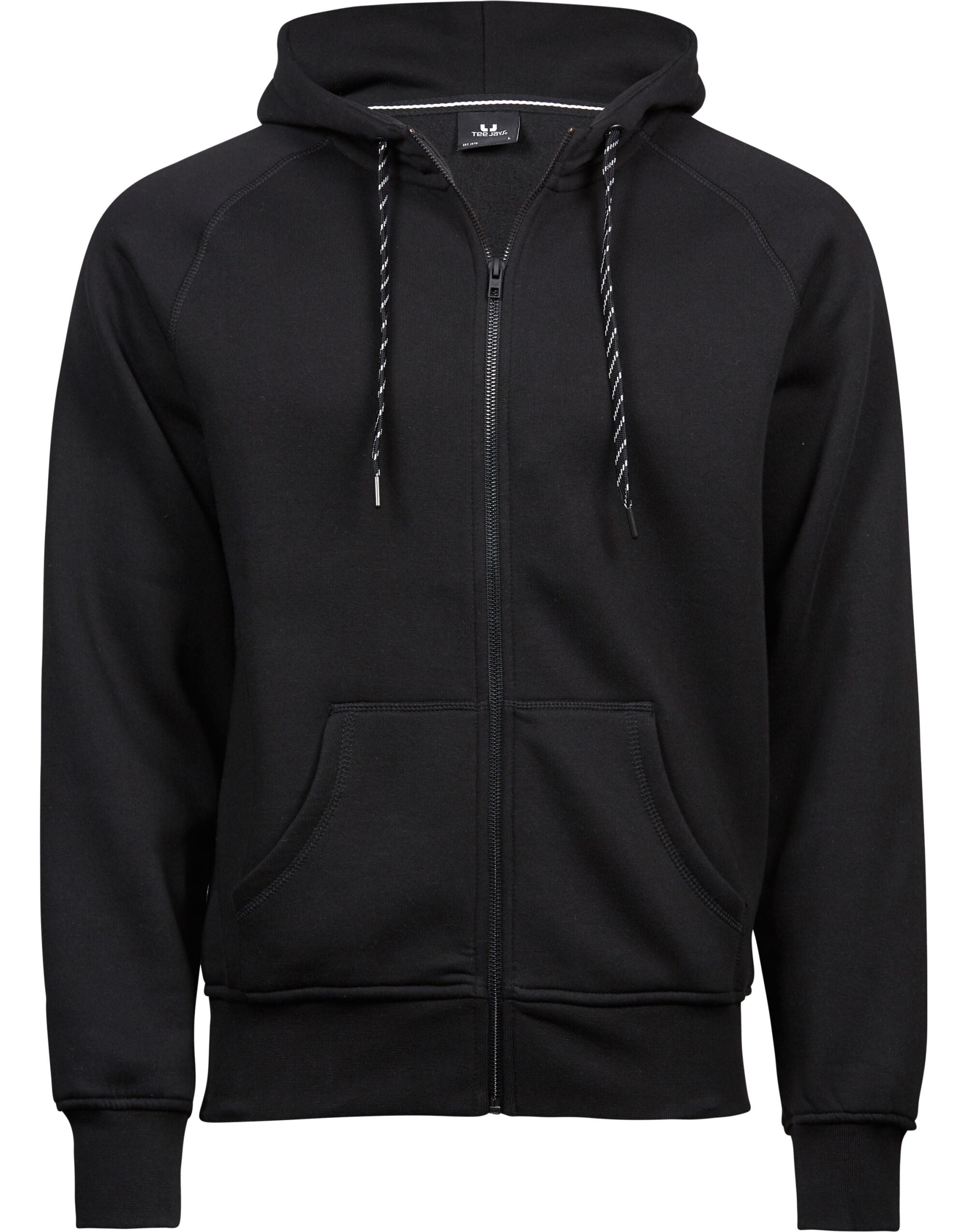 Tee Jays Mens Fashion Full Zip Hood TJ5435 - Black - Customisable Hoodies