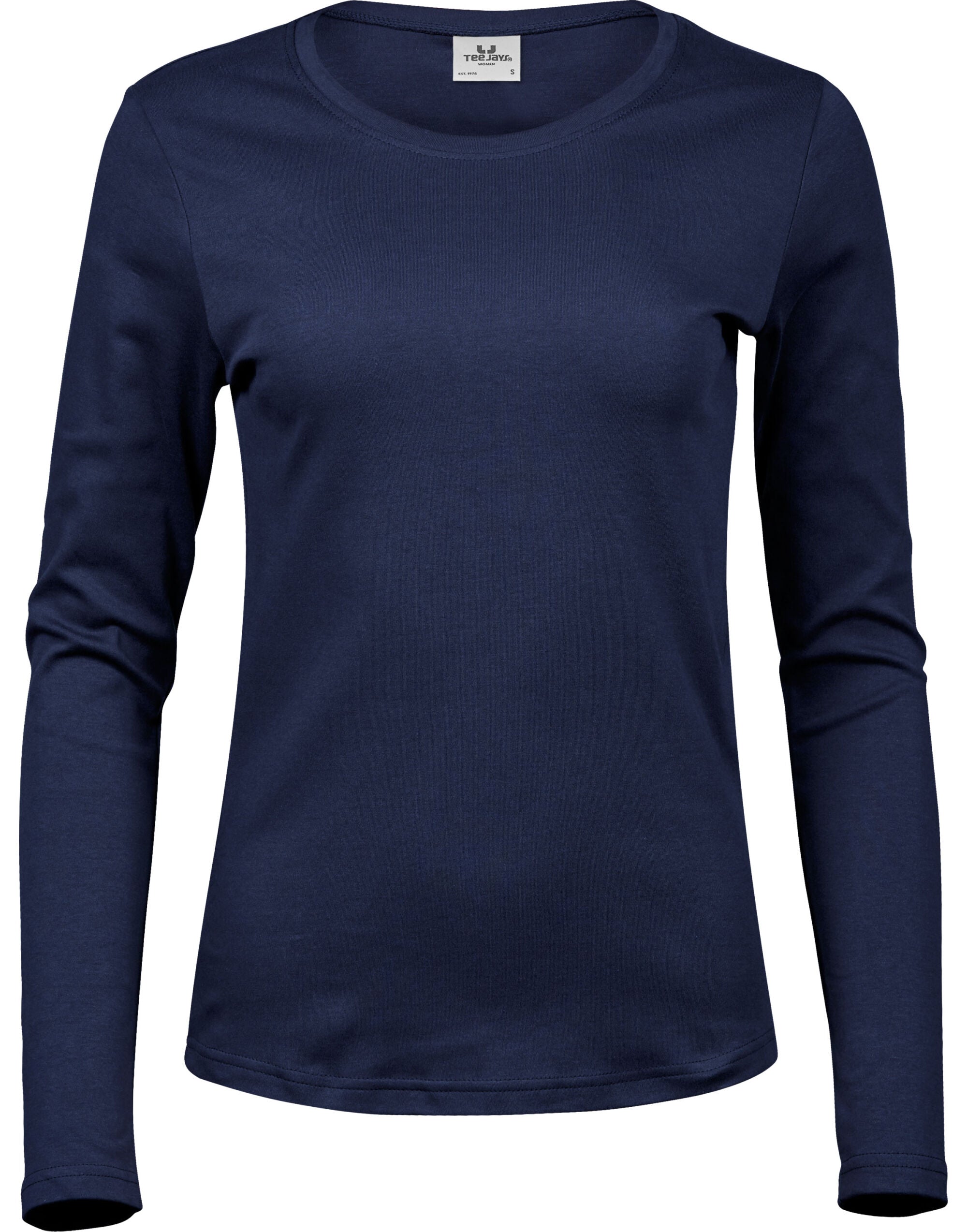 Tee Jays Lady Long Sleeve Interlock Tee TJ590 - Navy - Customisable T-Shirts