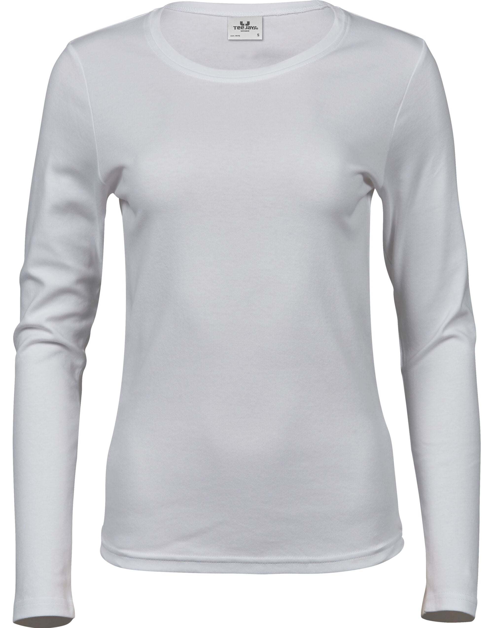 Tee Jays Lady Long Sleeve Interlock Tee TJ590 - White - Customisable T-Shirts