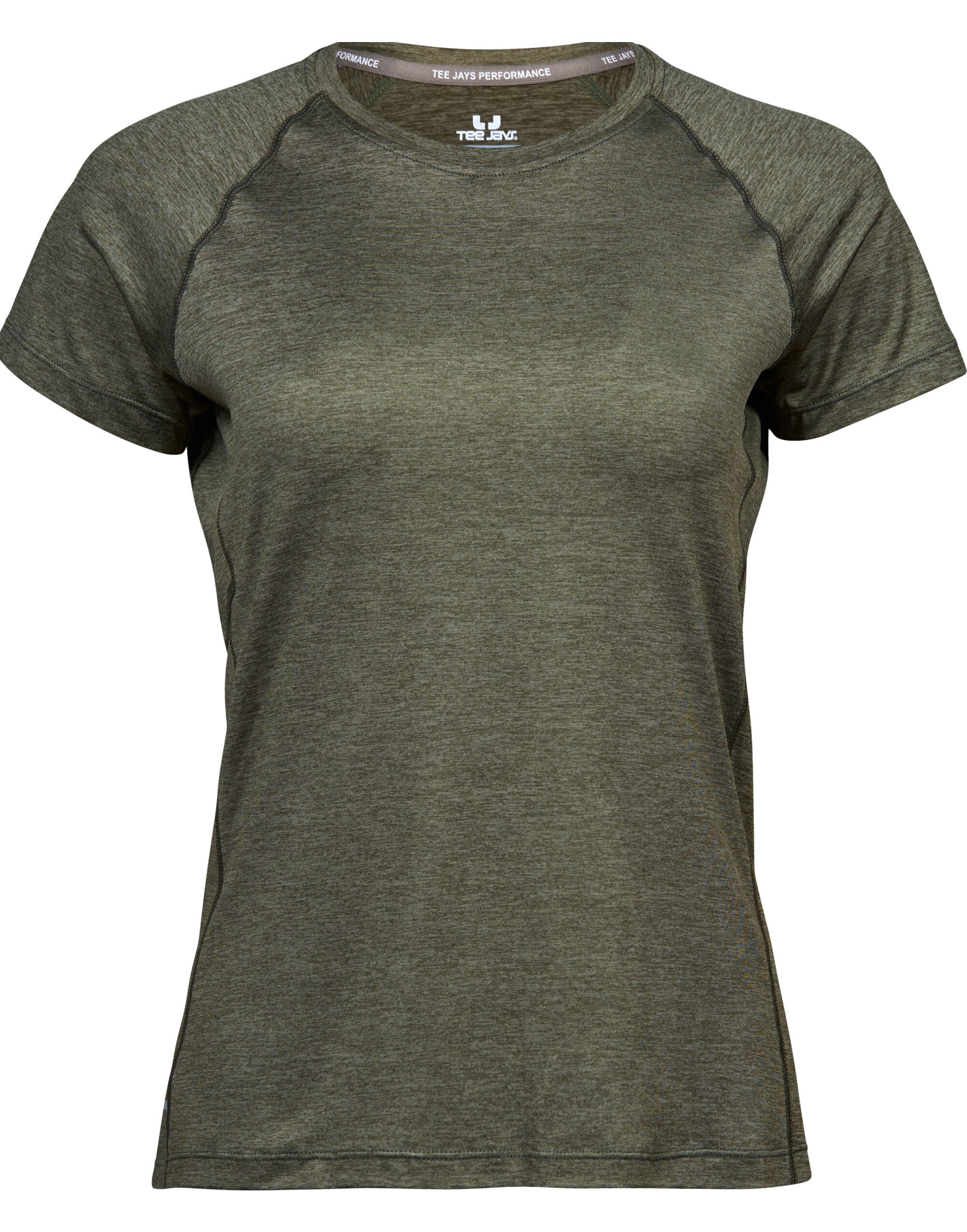 Tee Jays Ladies CoolDry Tee TJ7021 - Olive Melange - Customisable T-Shirts