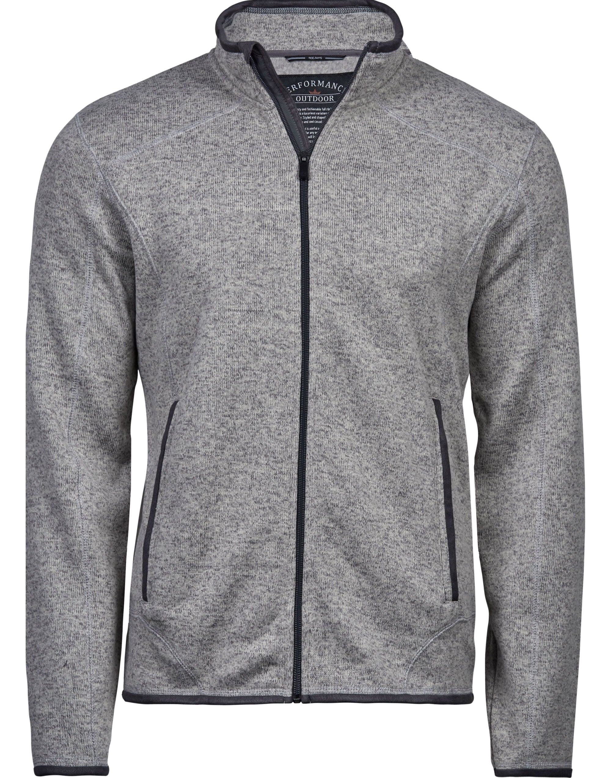 Tee Jays Mens Outdoor Fleece TJ9615 - Grey Melange - Customisable Fleece