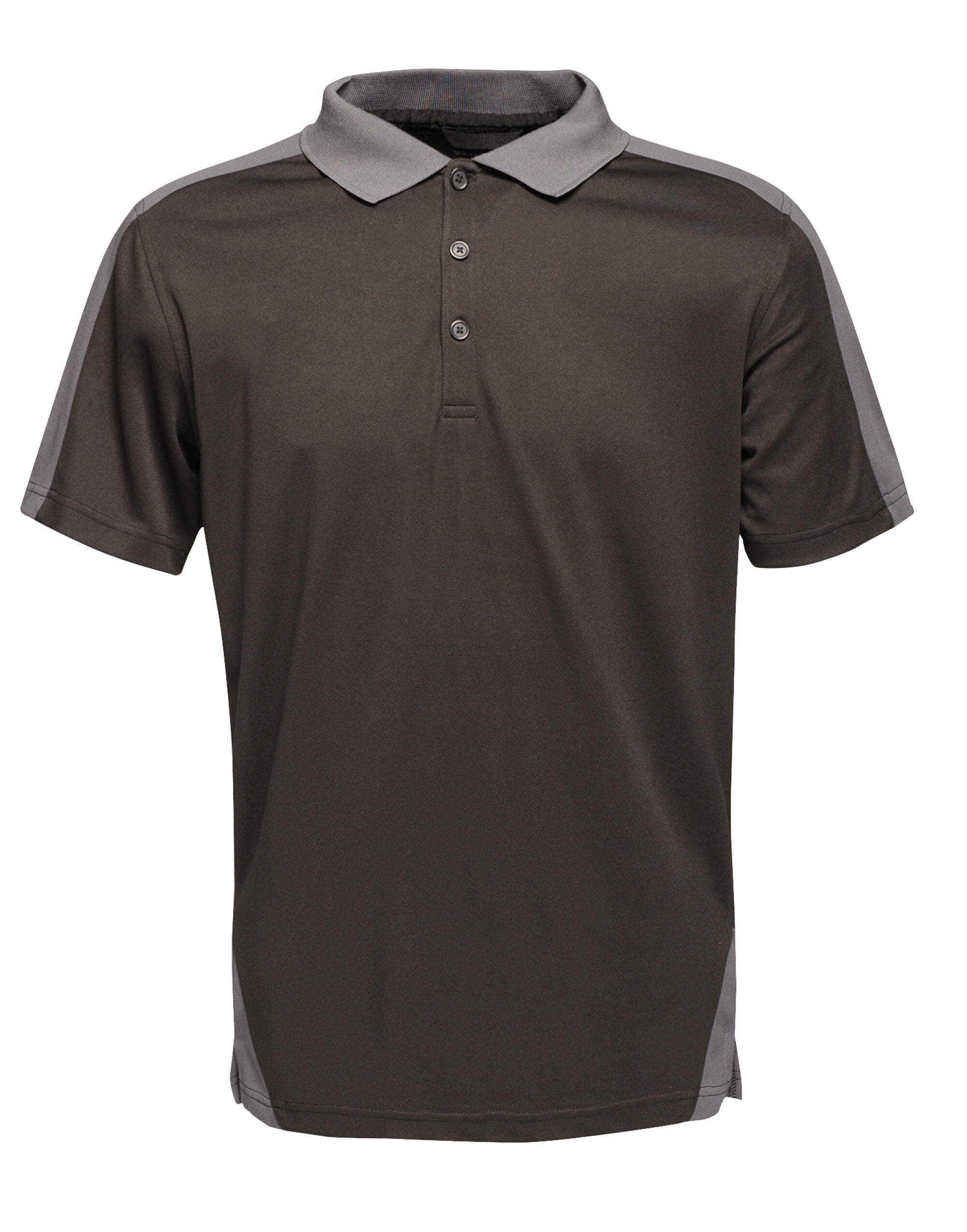 Regatta Professional Regatta Mens Contrast Wicking Polo TRS174 - Black Seal Grey - Customisable Polos