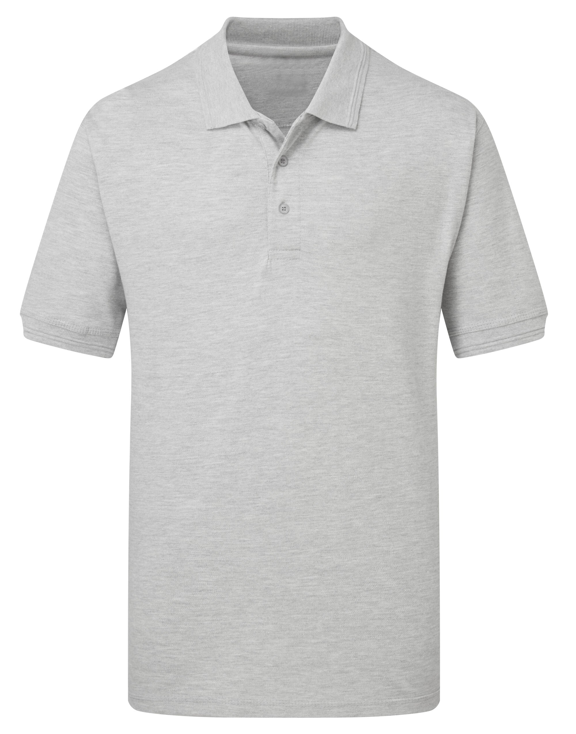 UCC Heavyweight Polo 004 UCC004 - Heather Grey - Customisable Polos