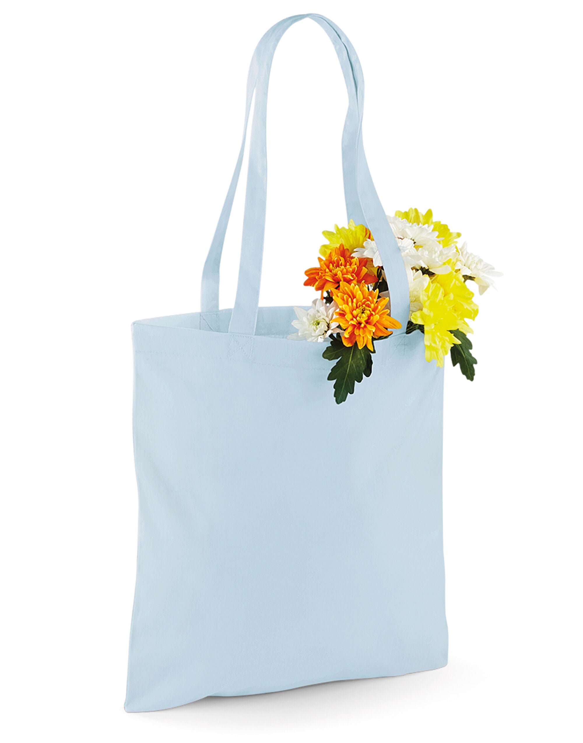 Westford Mill Bag for Life Long Handles w101 - Pastel Blue O S - Customisable Bags