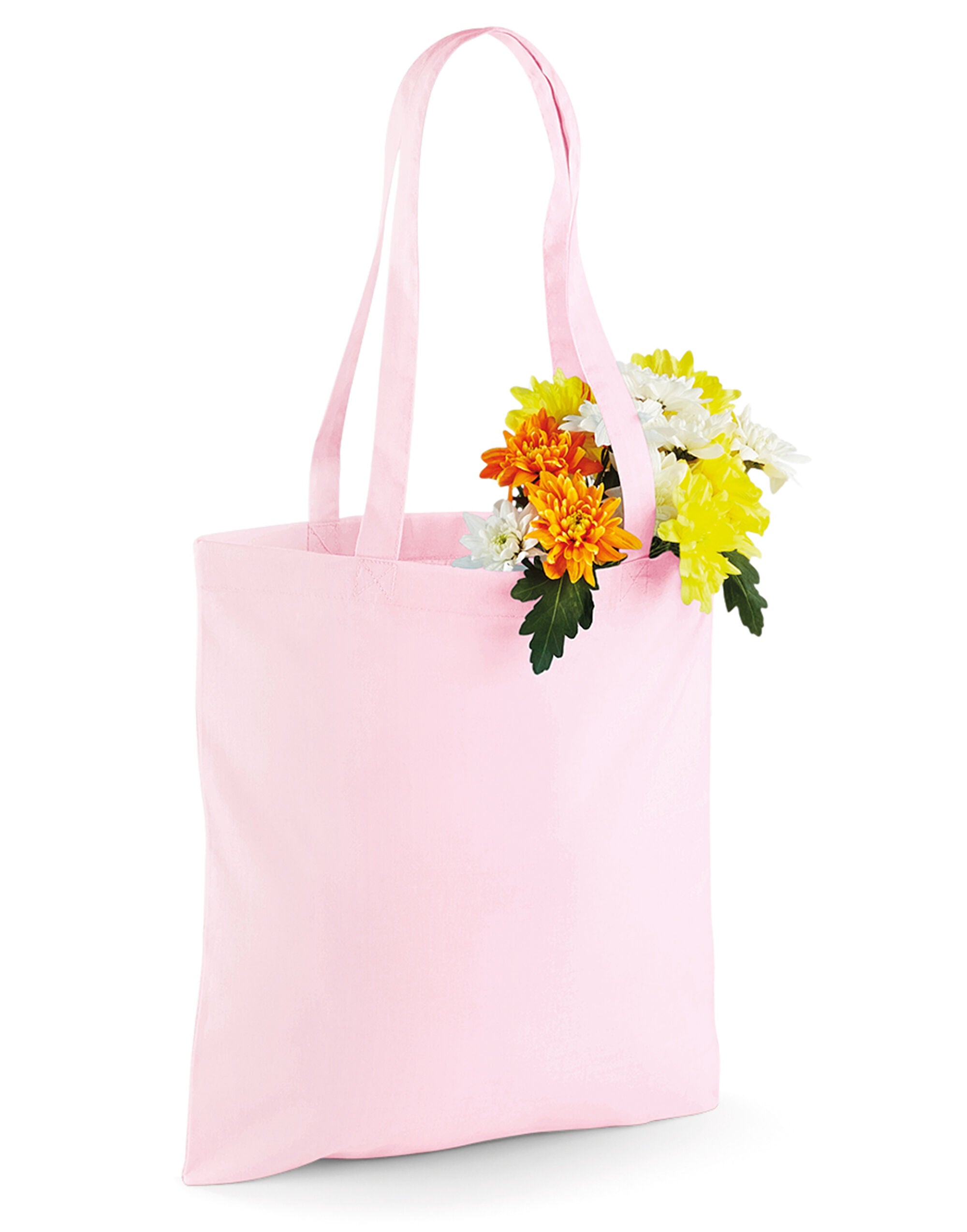 Westford Mill Bag for Life Long Handles w101 - Pastel Pink O S - Customisable Bags