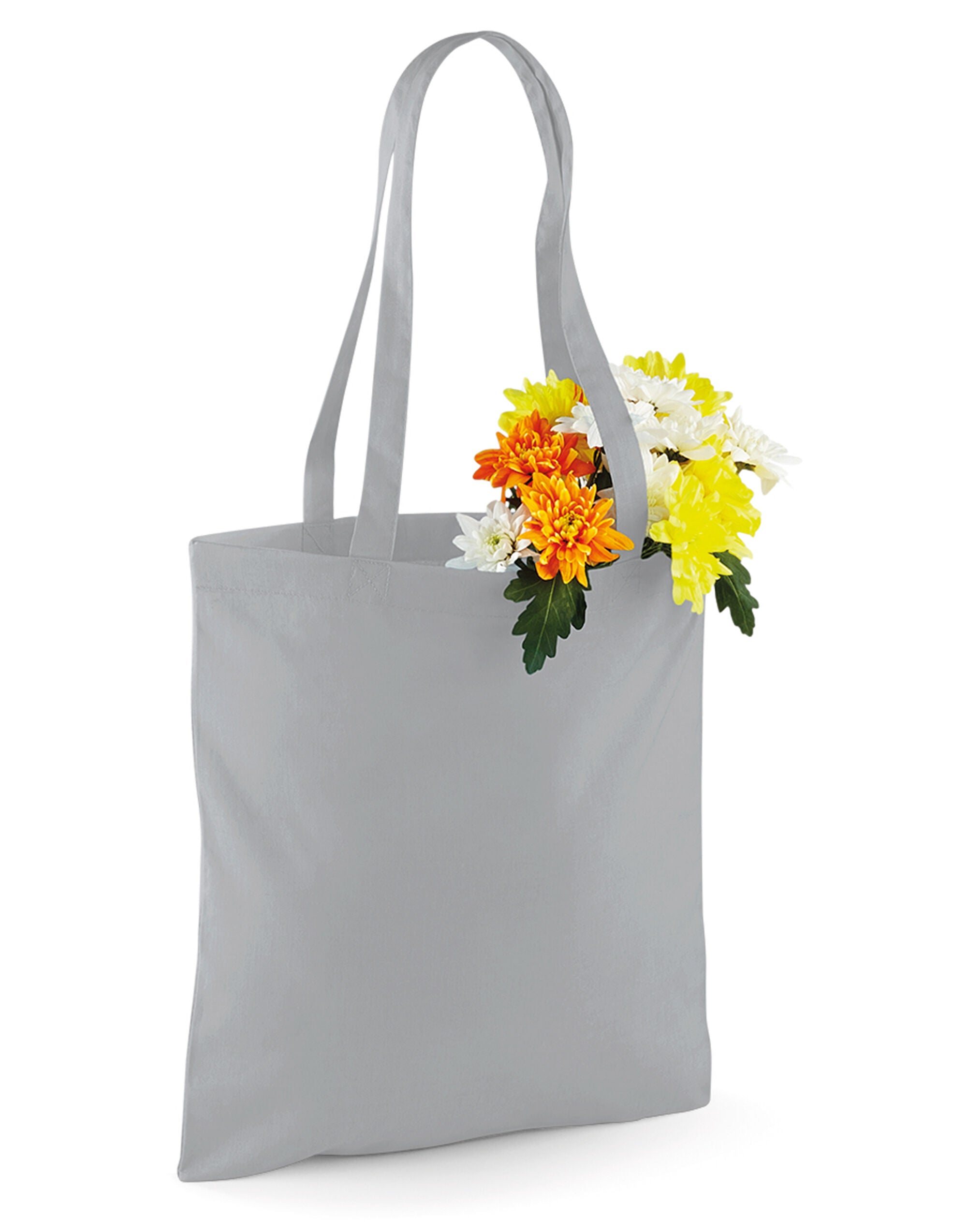 Westford Mill Bag for Life Long Handles w101 - Pure Grey O S - Customisable Bags