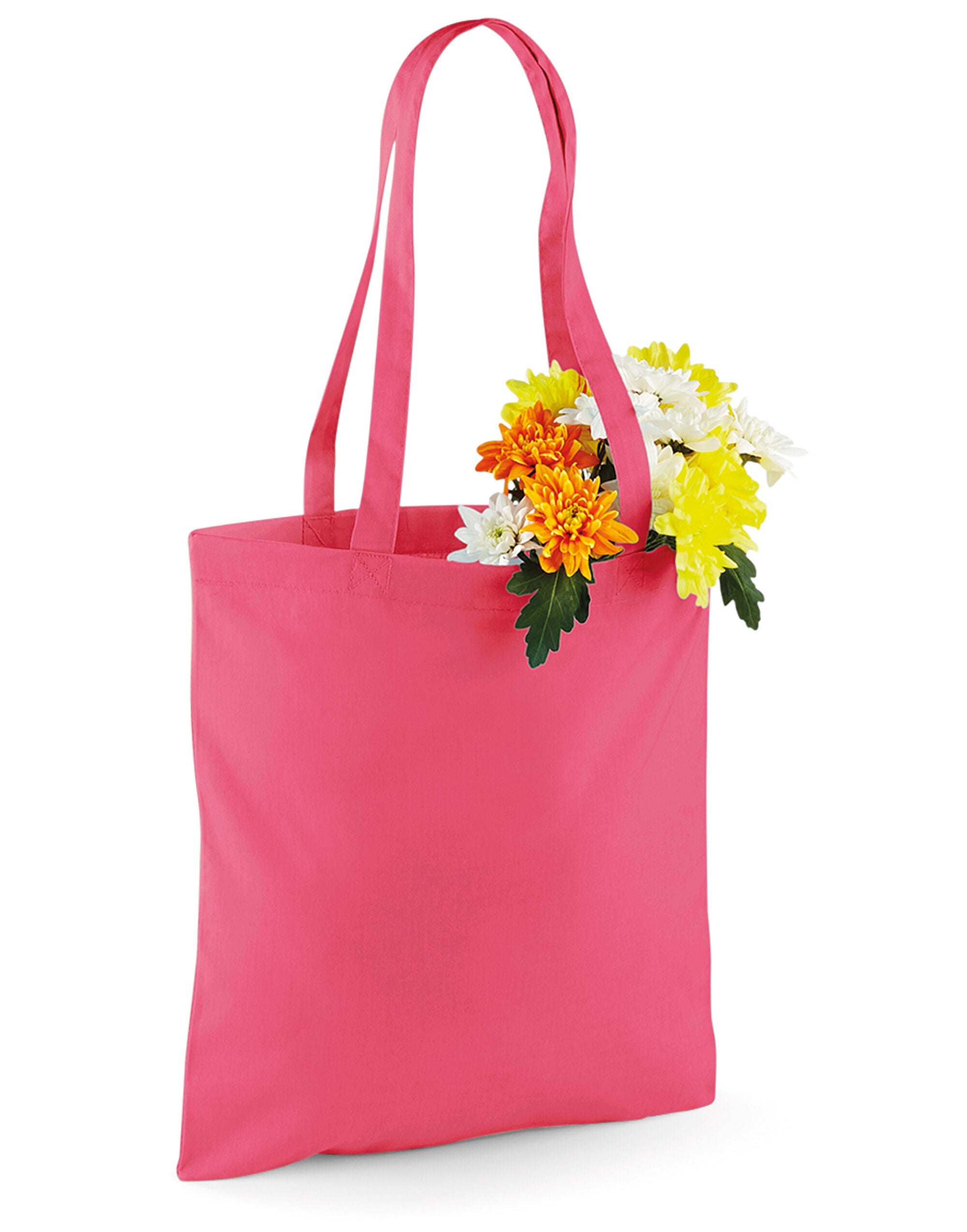 Westford Mill Bag for Life Long Handles w101 - Raspberry Pink O S - Customisable Bags