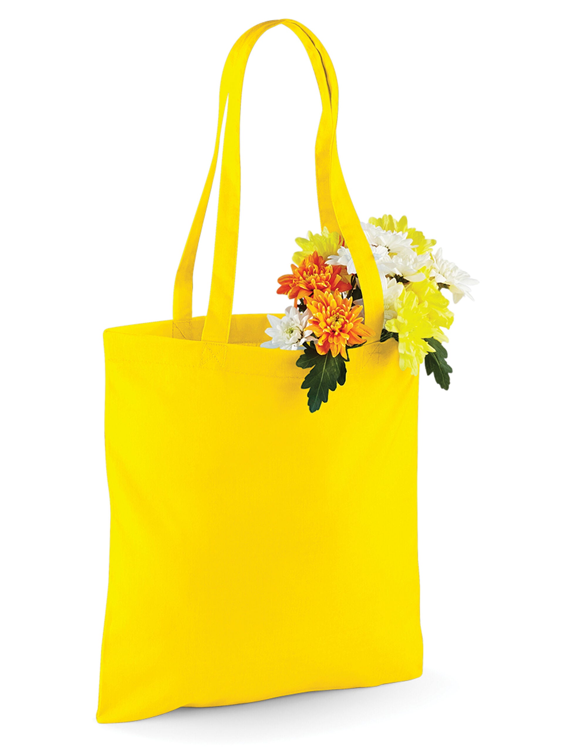 Westford Mill Bag for Life Long Handles w101 - Yellow O S - Customisable Bags