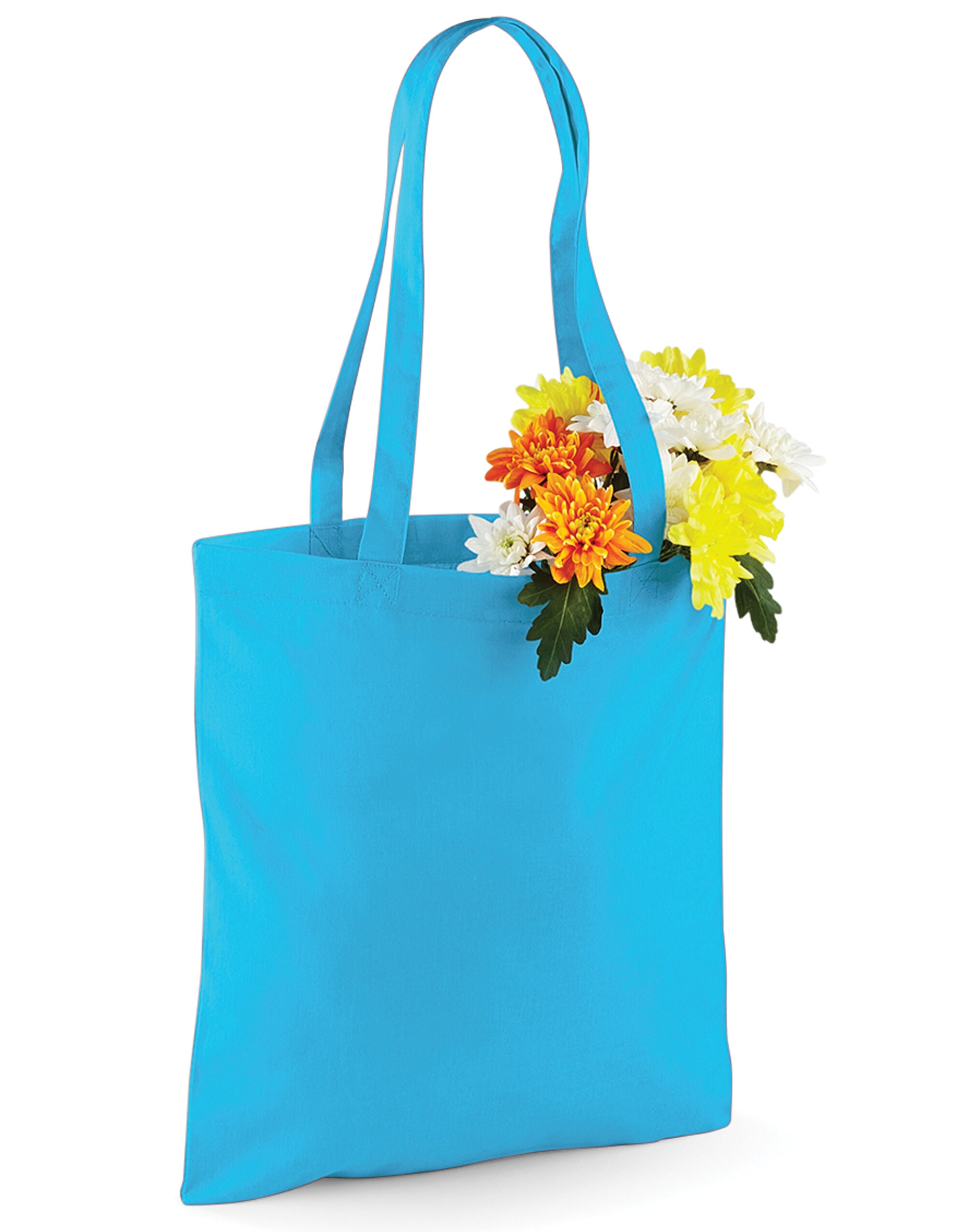 Westford Mill Bag for Life Long Handles w101 - Surf Blue O S - Customisable Bags