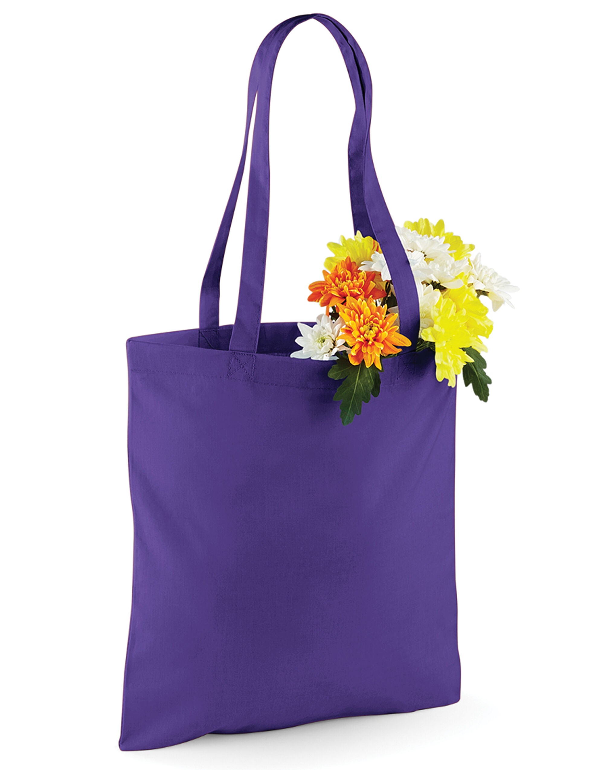 Westford Mill Bag for Life Long Handles w101 - Purple O S - Customisable Bags