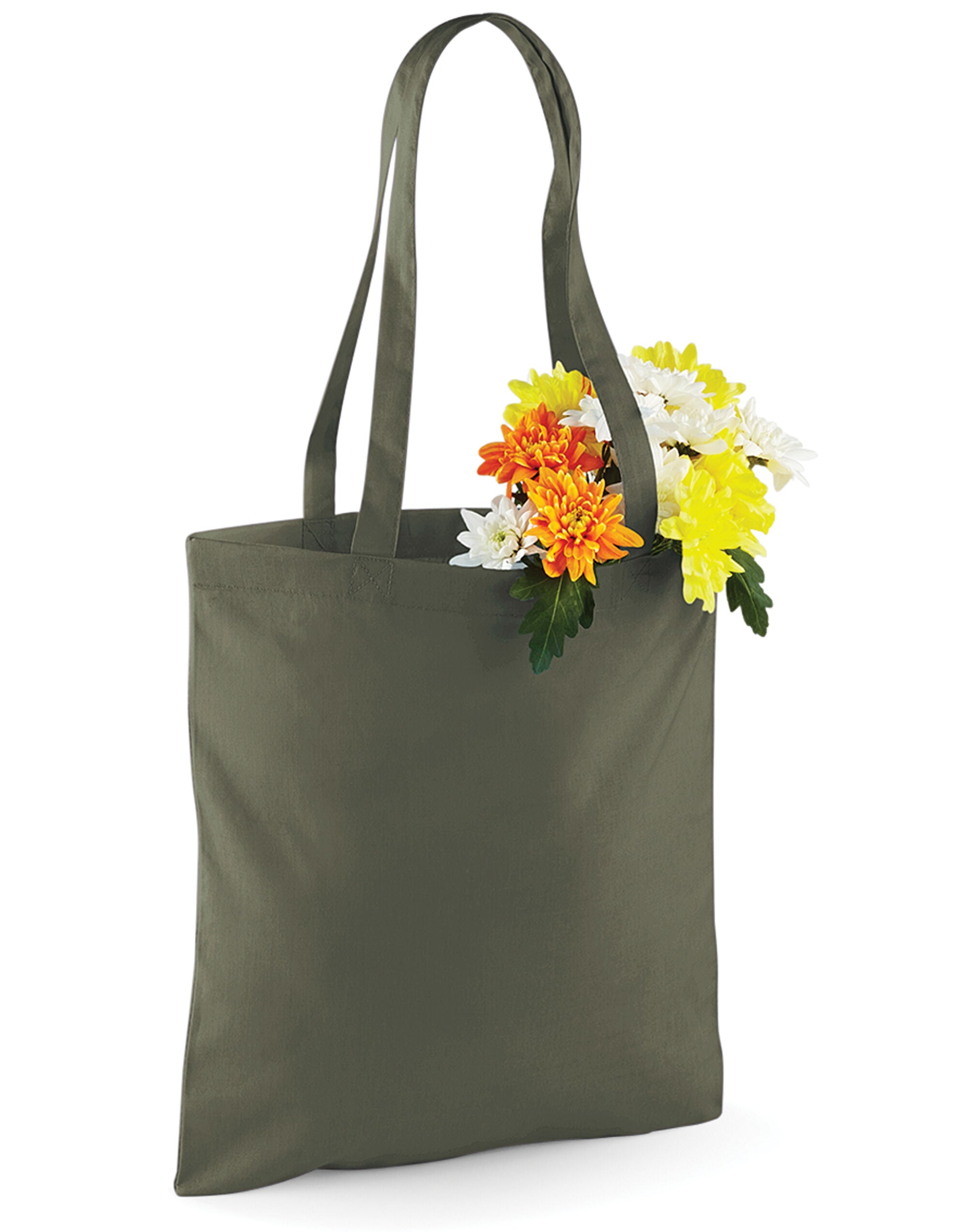 Westford Mill Bag for Life Long Handles w101 - Olive O S - Customisable Bags