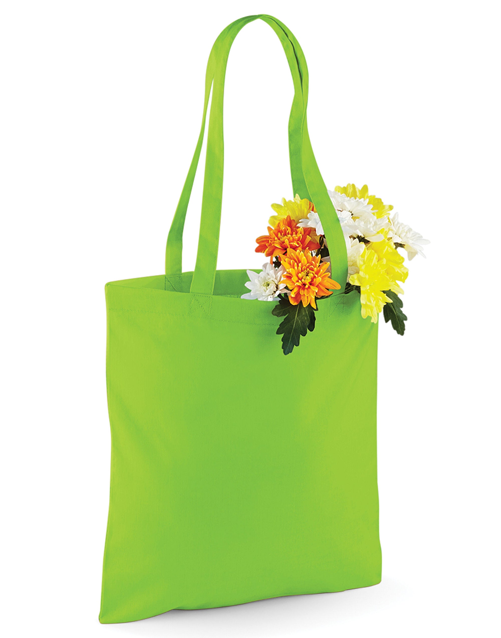 Westford Mill Bag for Life Long Handles w101 - Lime O S - Customisable Bags