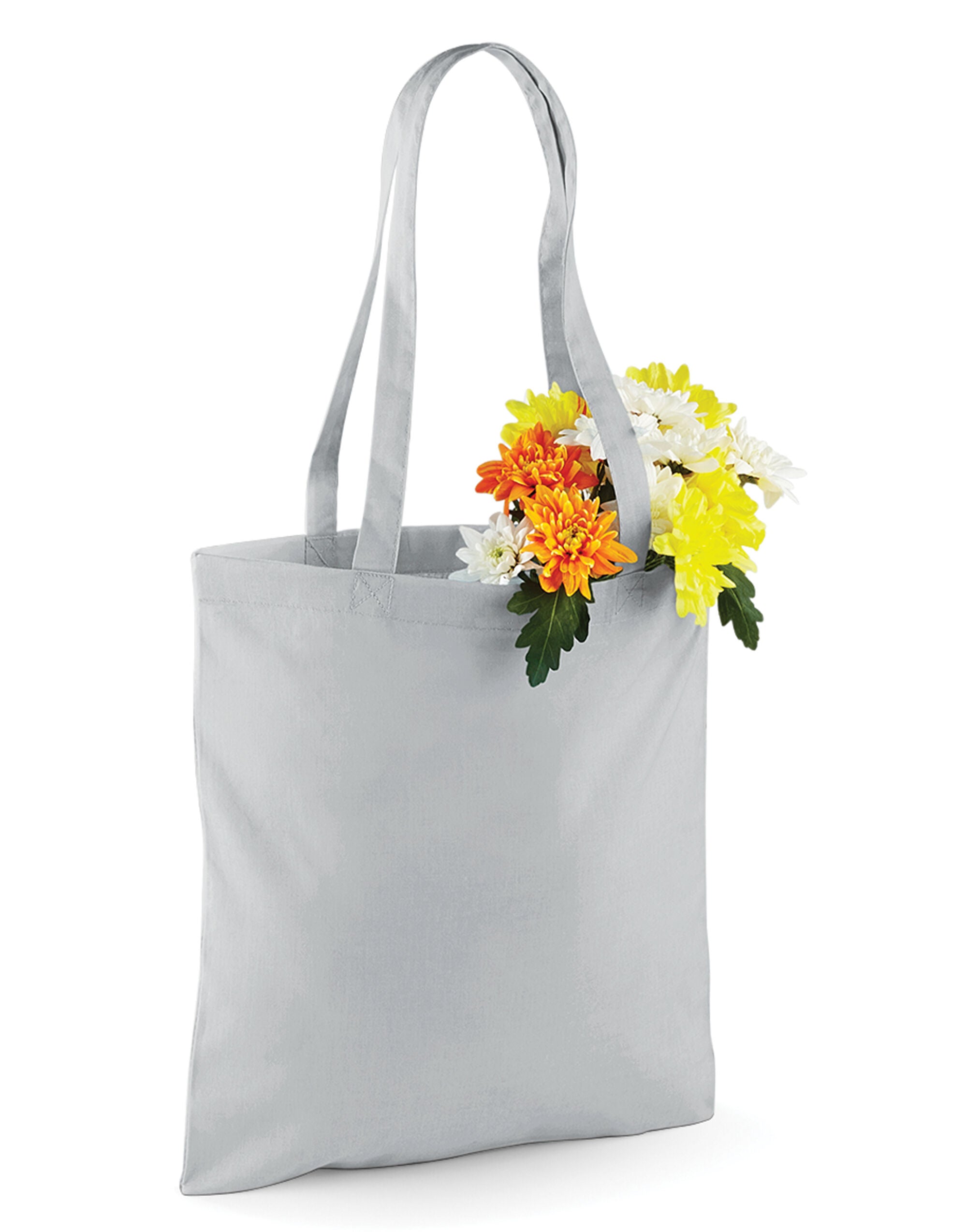 Westford Mill Bag for Life Long Handles w101 - Light Grey O S - Customisable Bags