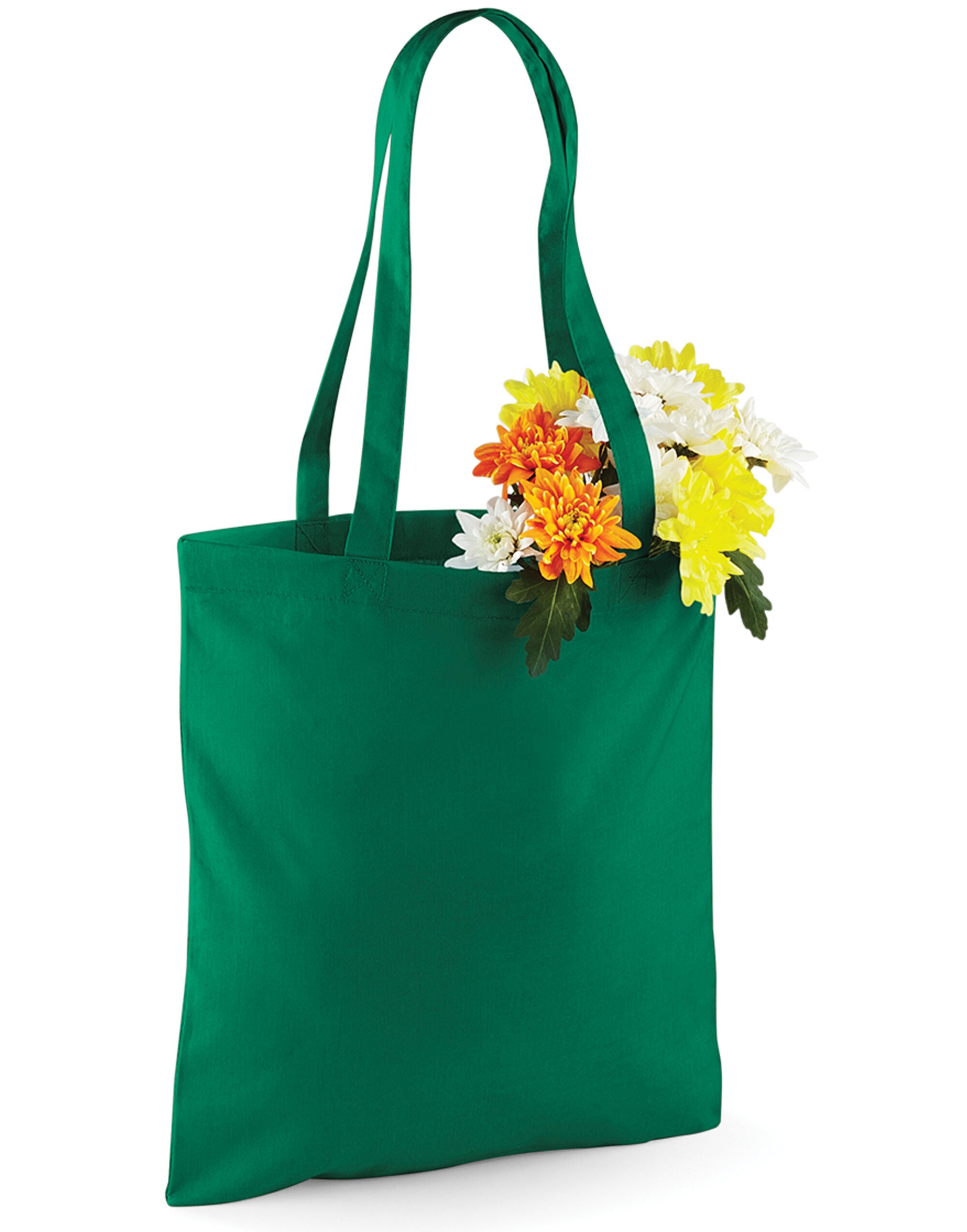 Westford Mill Bag for Life Long Handles w101 - Kelly Green O S - Customisable Bags