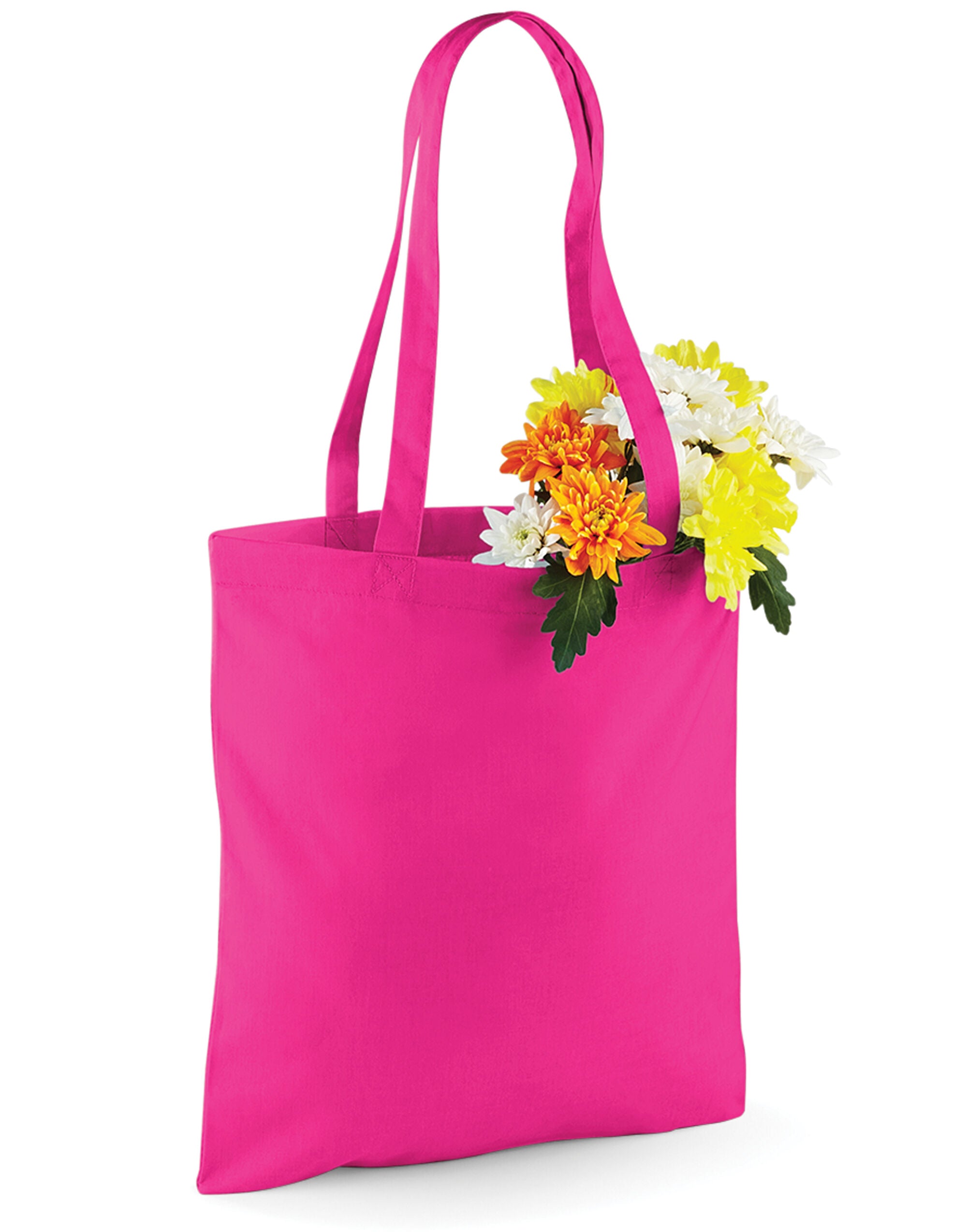 Westford Mill Bag for Life Long Handles w101 - Fuchsia O S - Customisable Bags