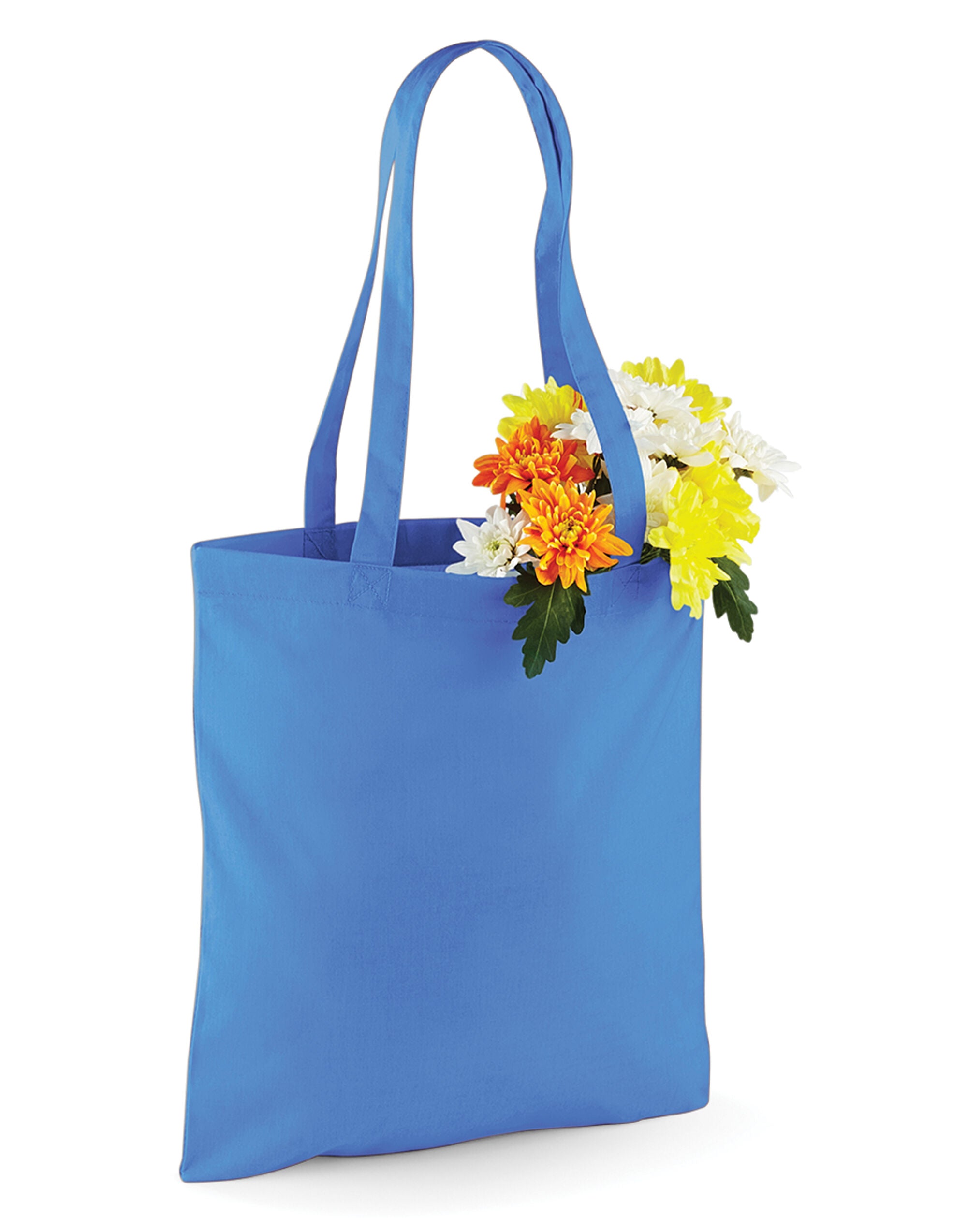 Westford Mill Bag for Life Long Handles w101 - Cornflower Blue O S - Customisable Bags