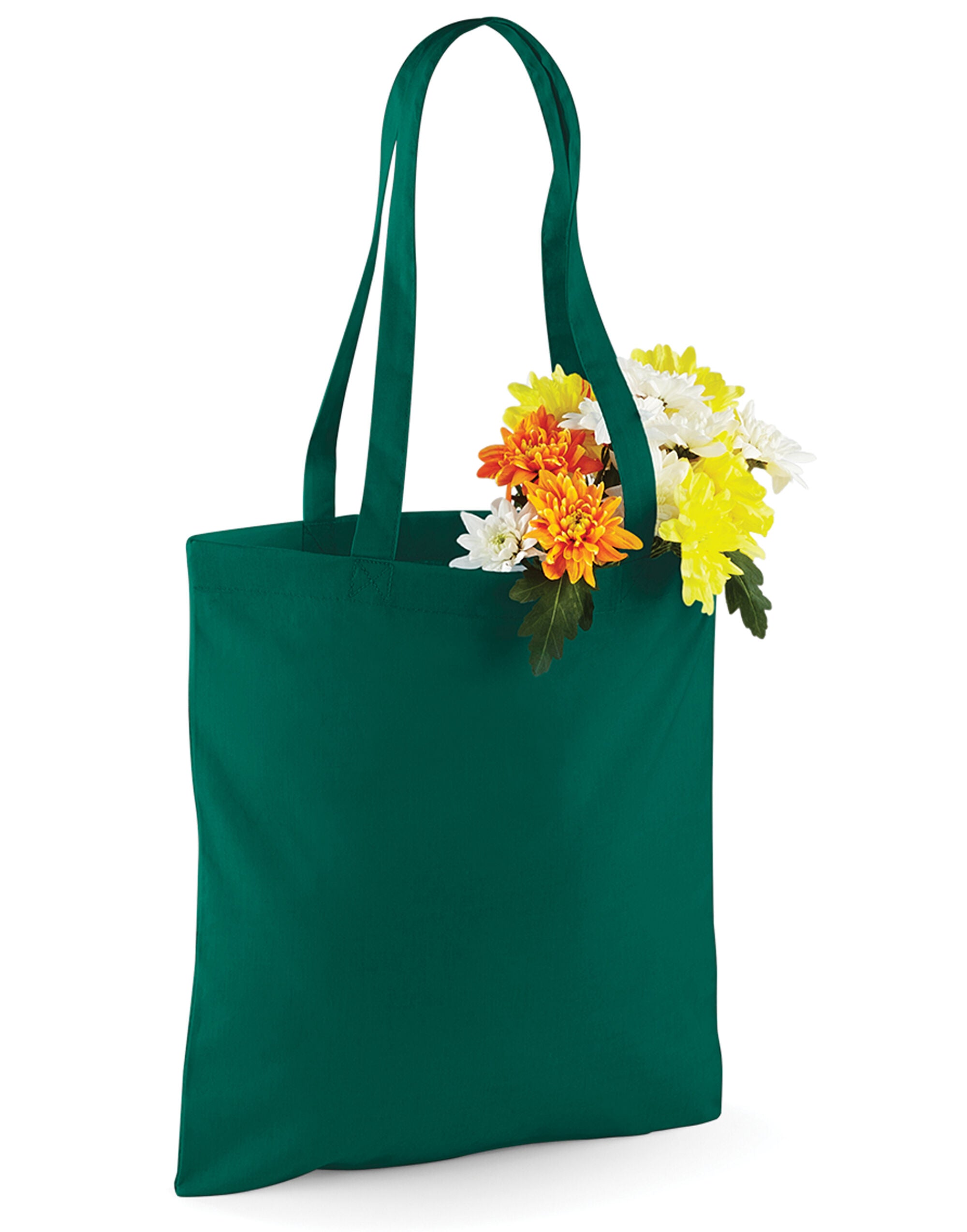 Westford Mill Bag for Life Long Handles w101 - Bottle Green O S - Customisable Bags