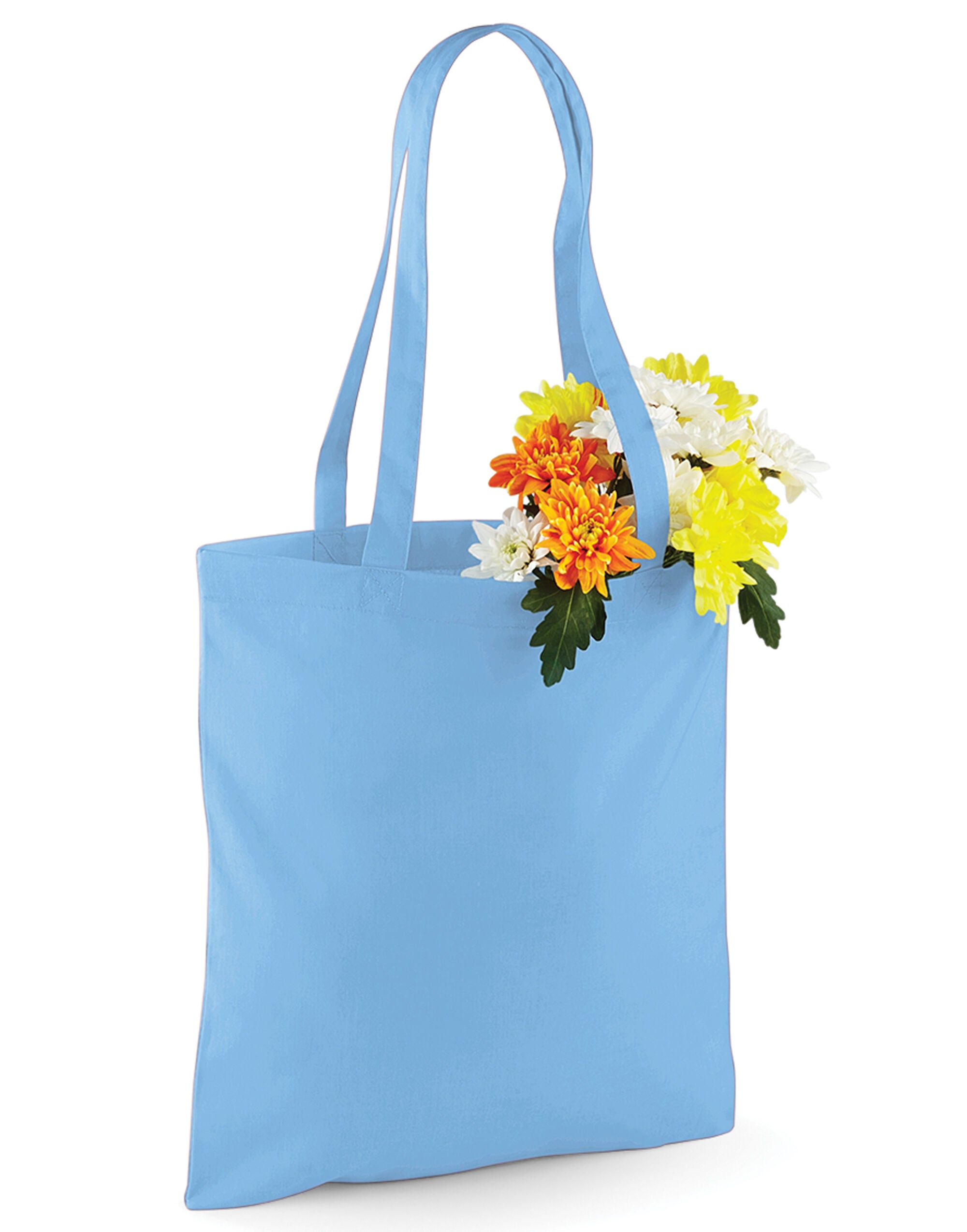 Westford Mill Bag for Life Long Handles w101 - Sky Blue O S - Customisable Bags