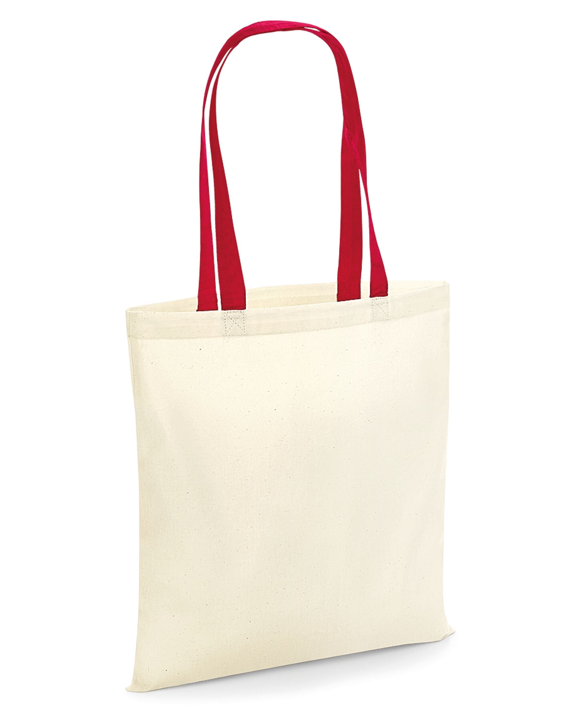 Westford Mill Bag 4 Life Contrast Handle W101C - Natural classic Red O S - Customisable Bags