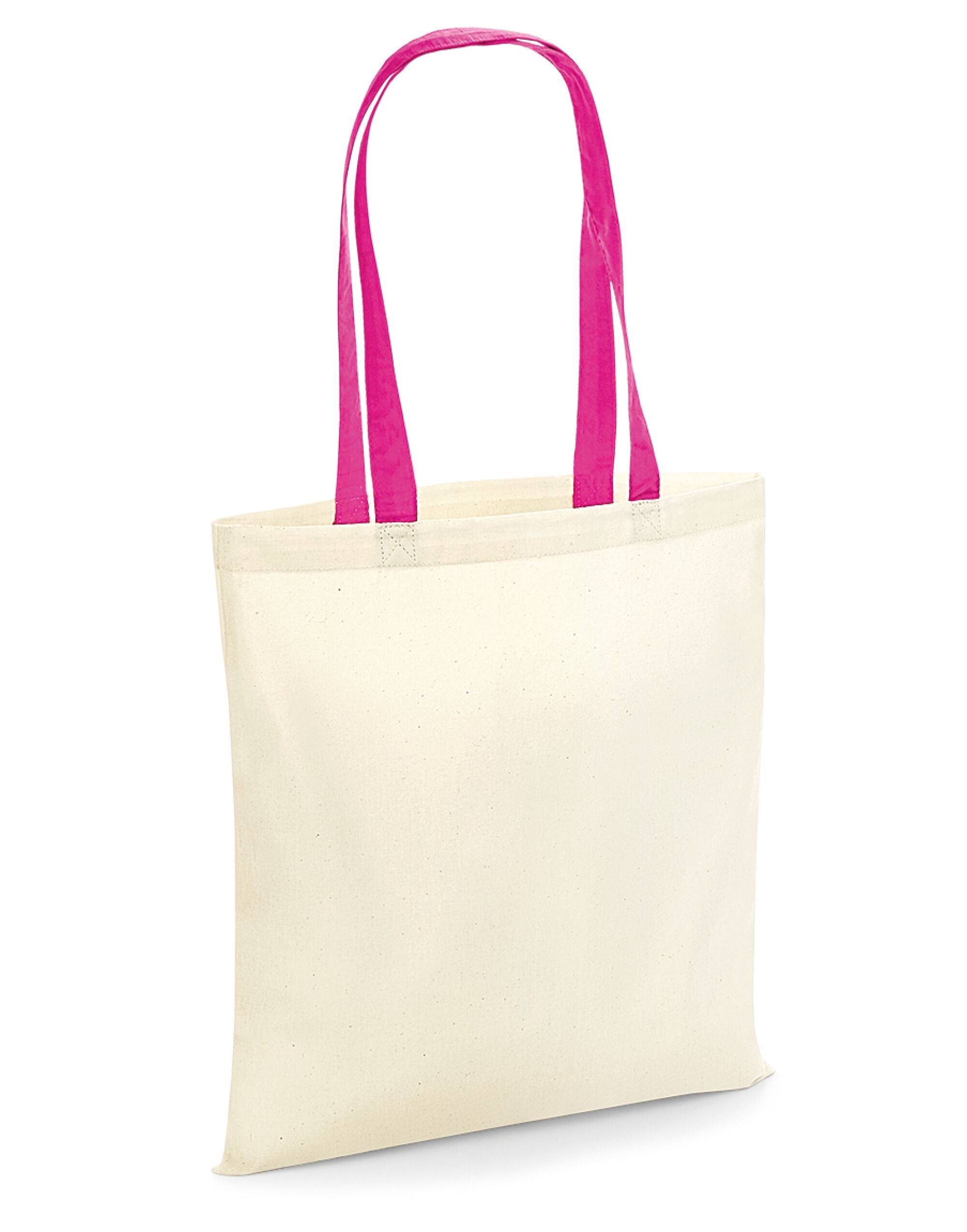 Westford Mill Bag 4 Life Contrast Handle W101C - Natural Fuchsia O S - Customisable Bags