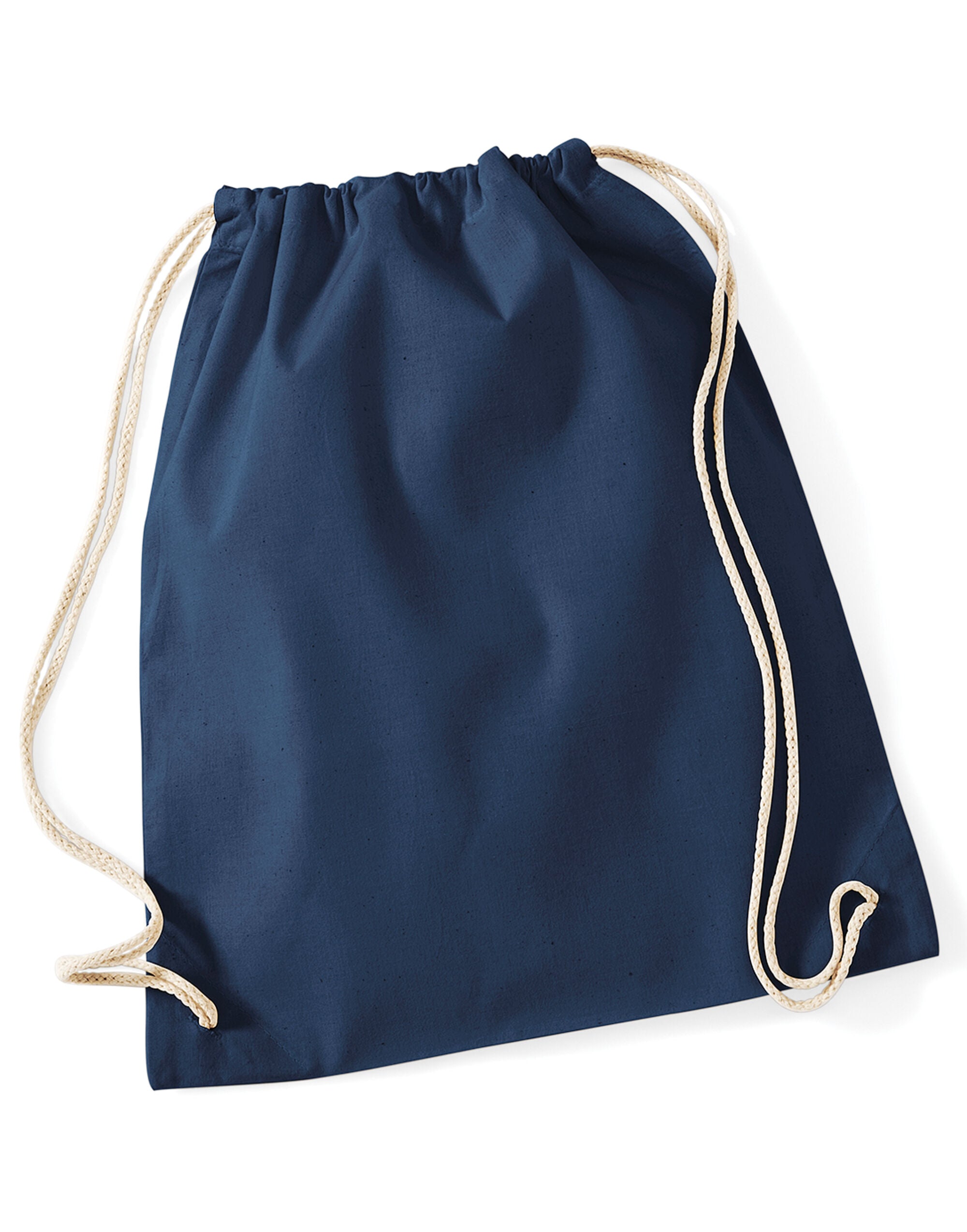 Westford Mill Cotton Gymsac w110 - French Navy O S - Customisable Bags