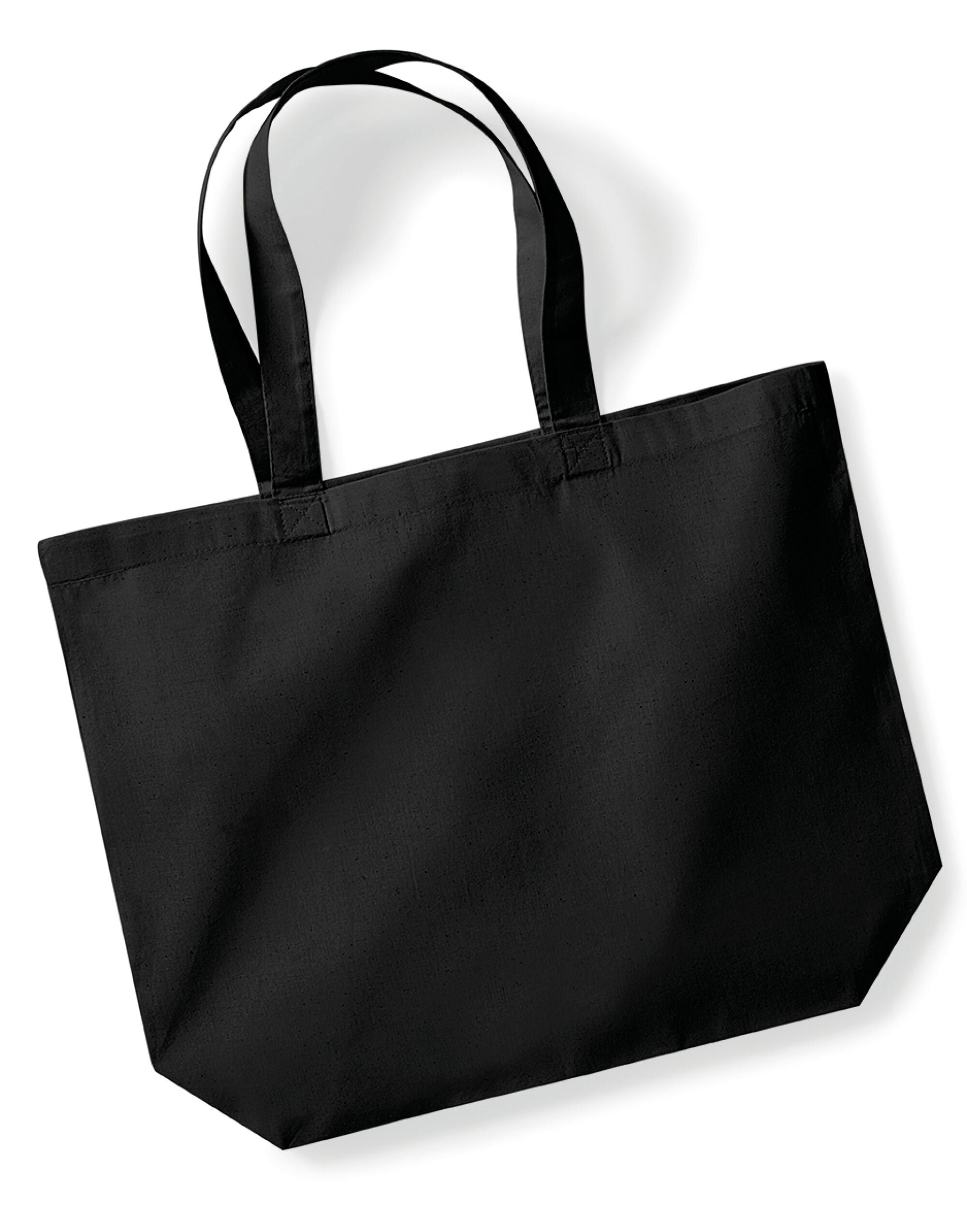 Westford Mill Organic Premium Maxi Tote w265 - Black O S - Customisable Bags